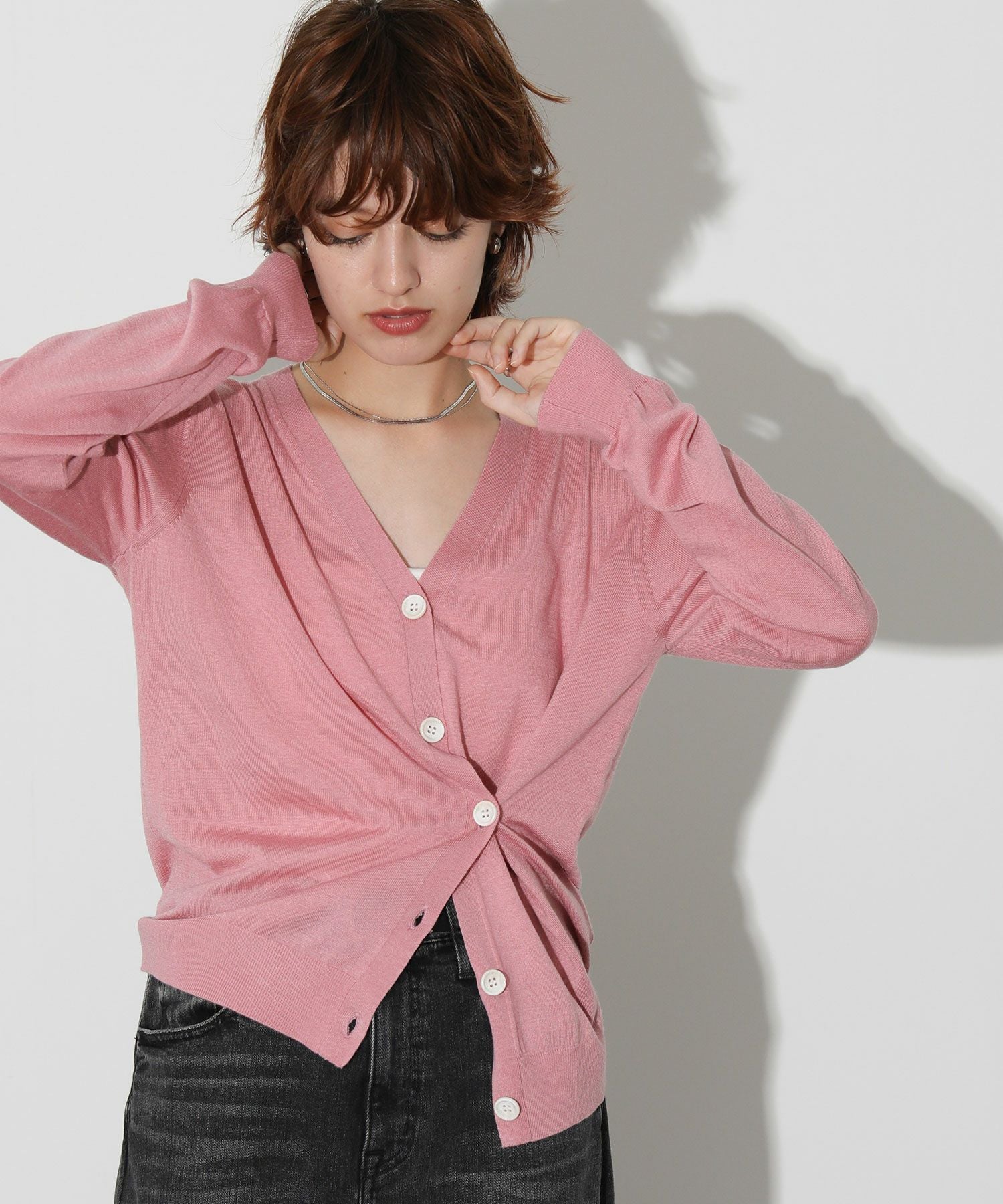 ニット　カーディガン　シモーネロシャ　セシリーバンセン　ブラミンク　dosa OUTLET】Roxy SUNDAZE SWEATER WASHED コットン100% カーディガン 丈短め