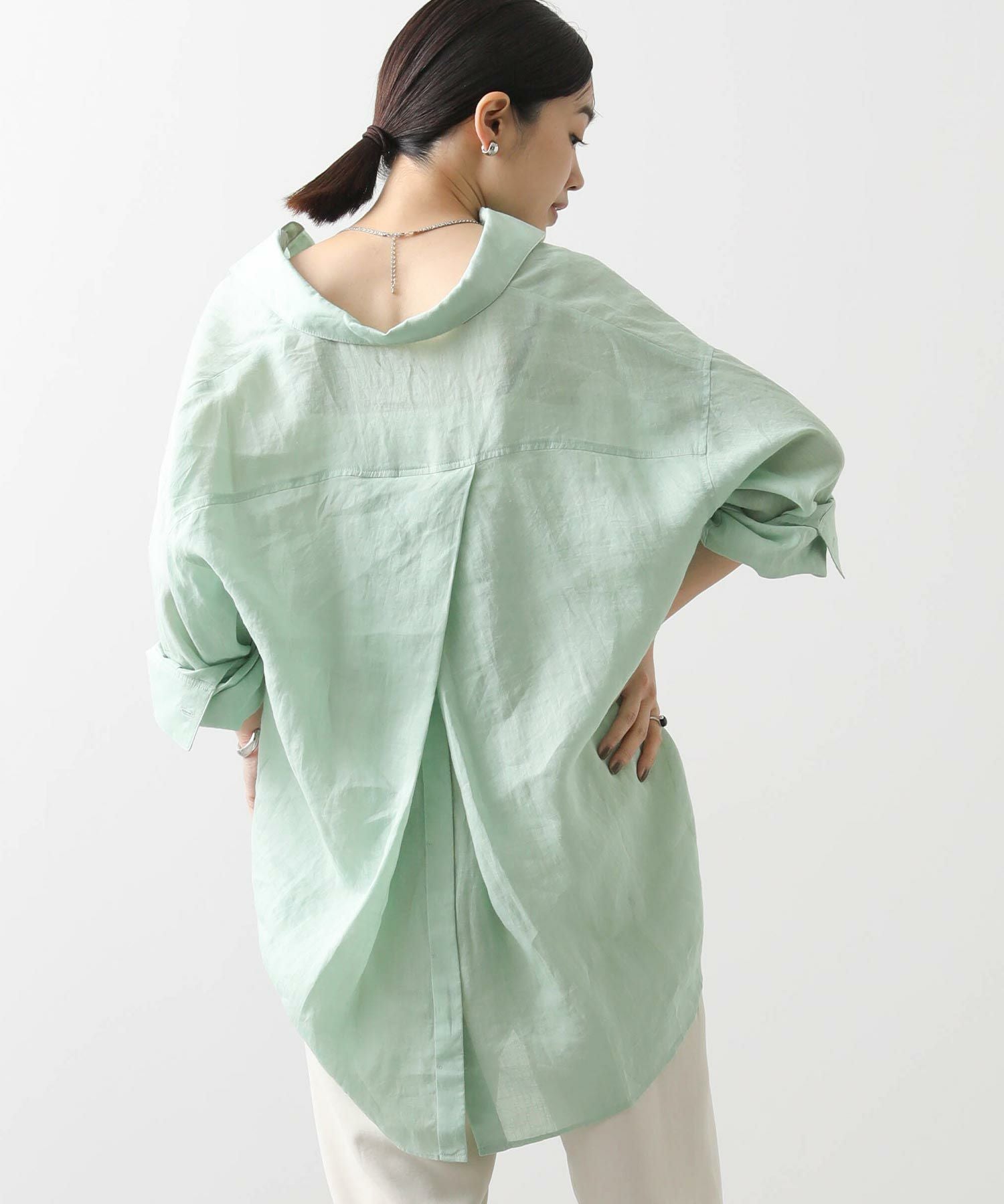 Gready Brilliant １６０ラミーシャツチュニック Gready Brilliantラミー後スリットシャツ | SEKIMIKI Online
