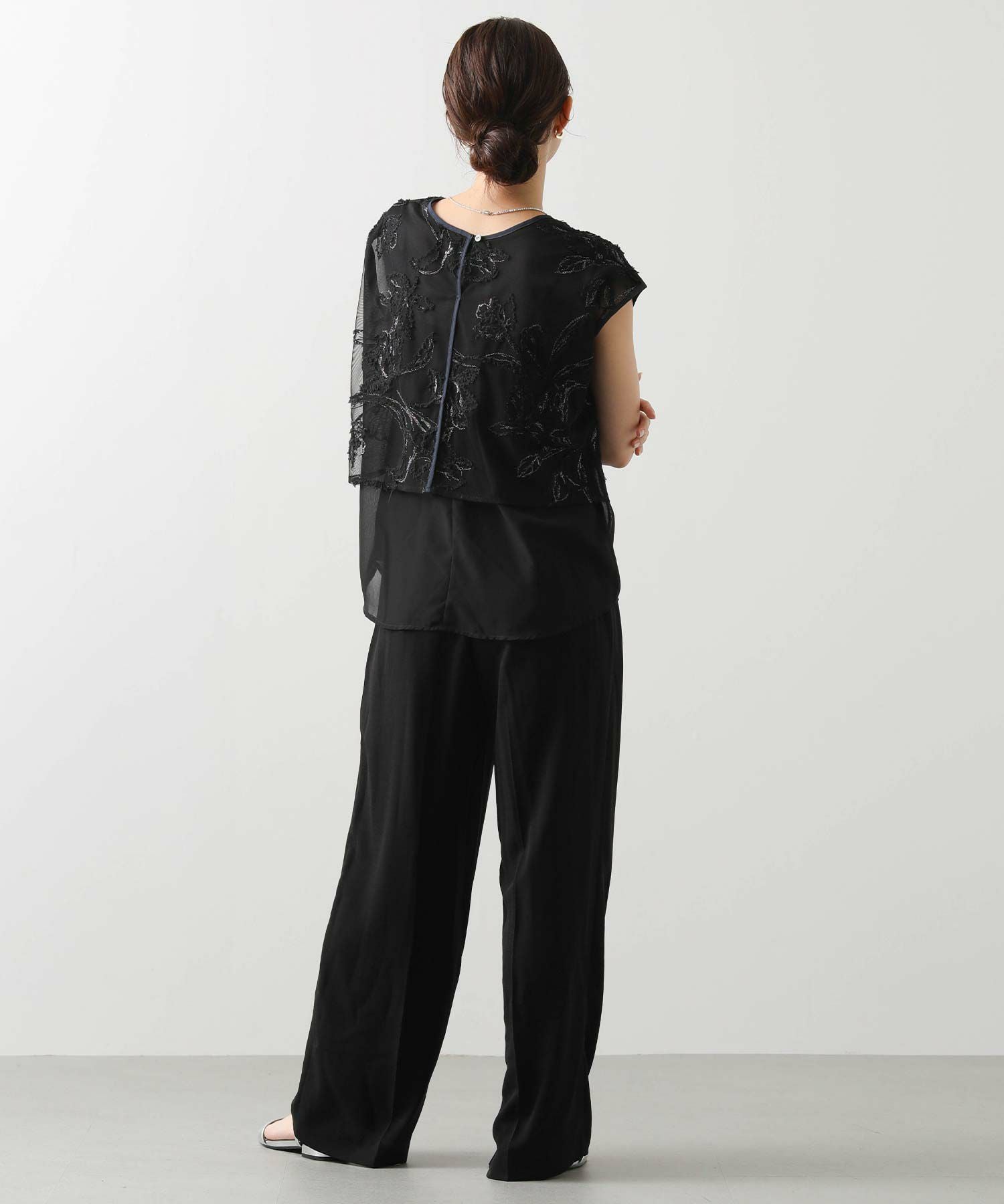 パンツ GADID ANONIEM VILMA/BLACK Gready Brilliantaジョーゼットワイドパンツ | SEKIMIKI Online