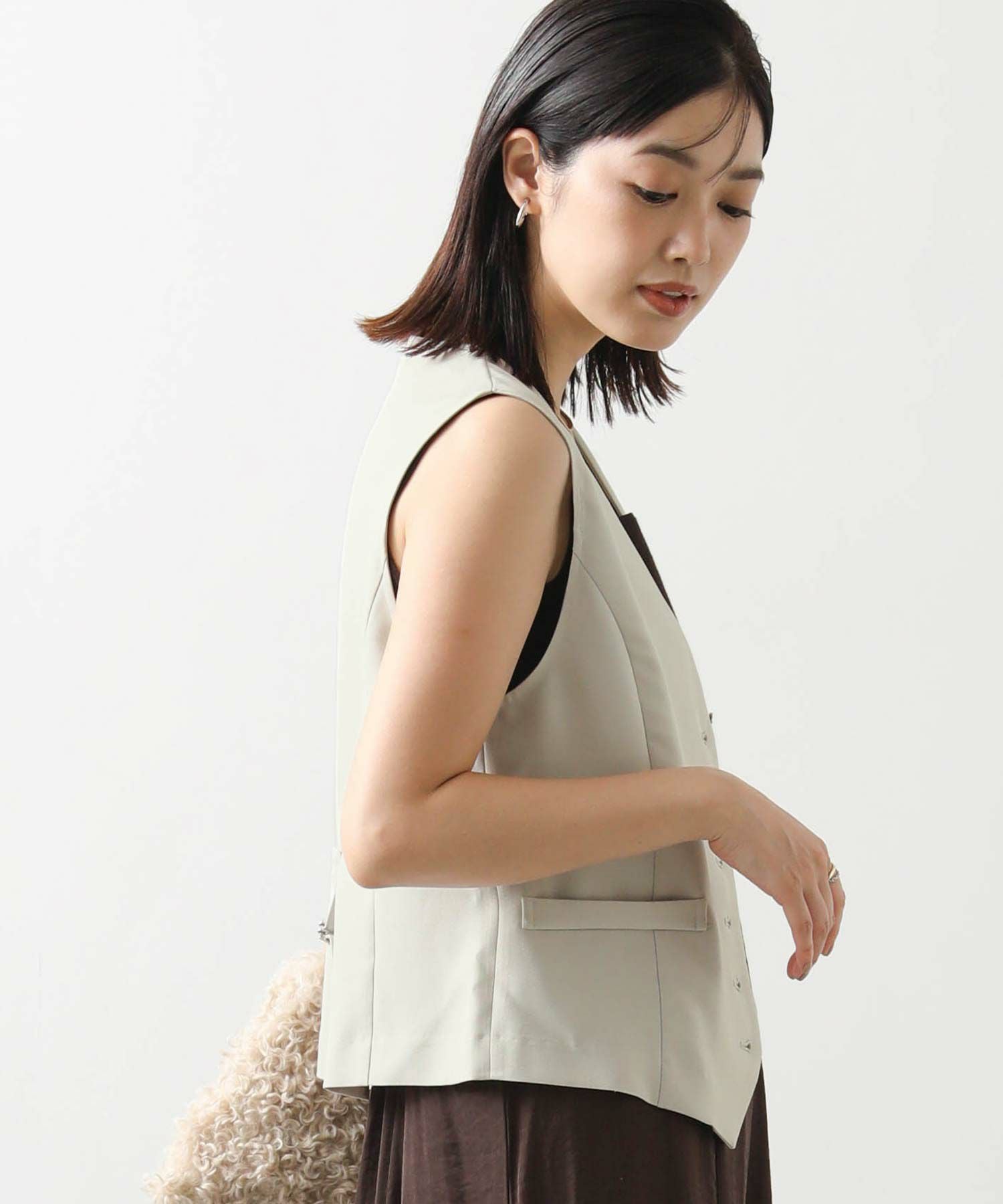 新品未使用　タグ付き　　Gready Brilliant ファーショートベスト Gready BrilliantaTRショートベスト | SEKIMIKI Online