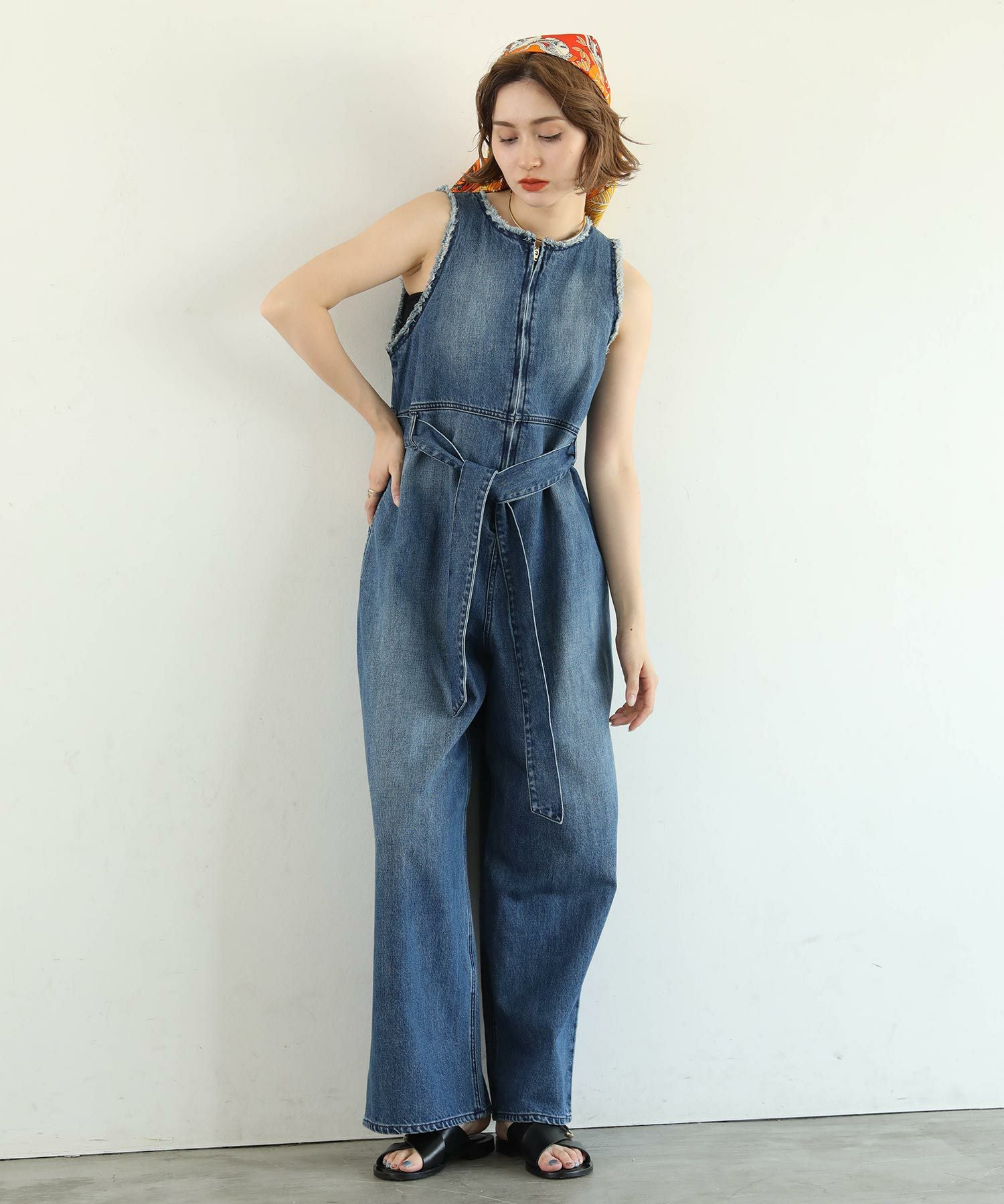 【未使用】PUAL CE CIN サロペット　アメスリサロペット　デニム kokiminitaコラボ】コーンデニムアメスリサロペット | PUAL CE CIN