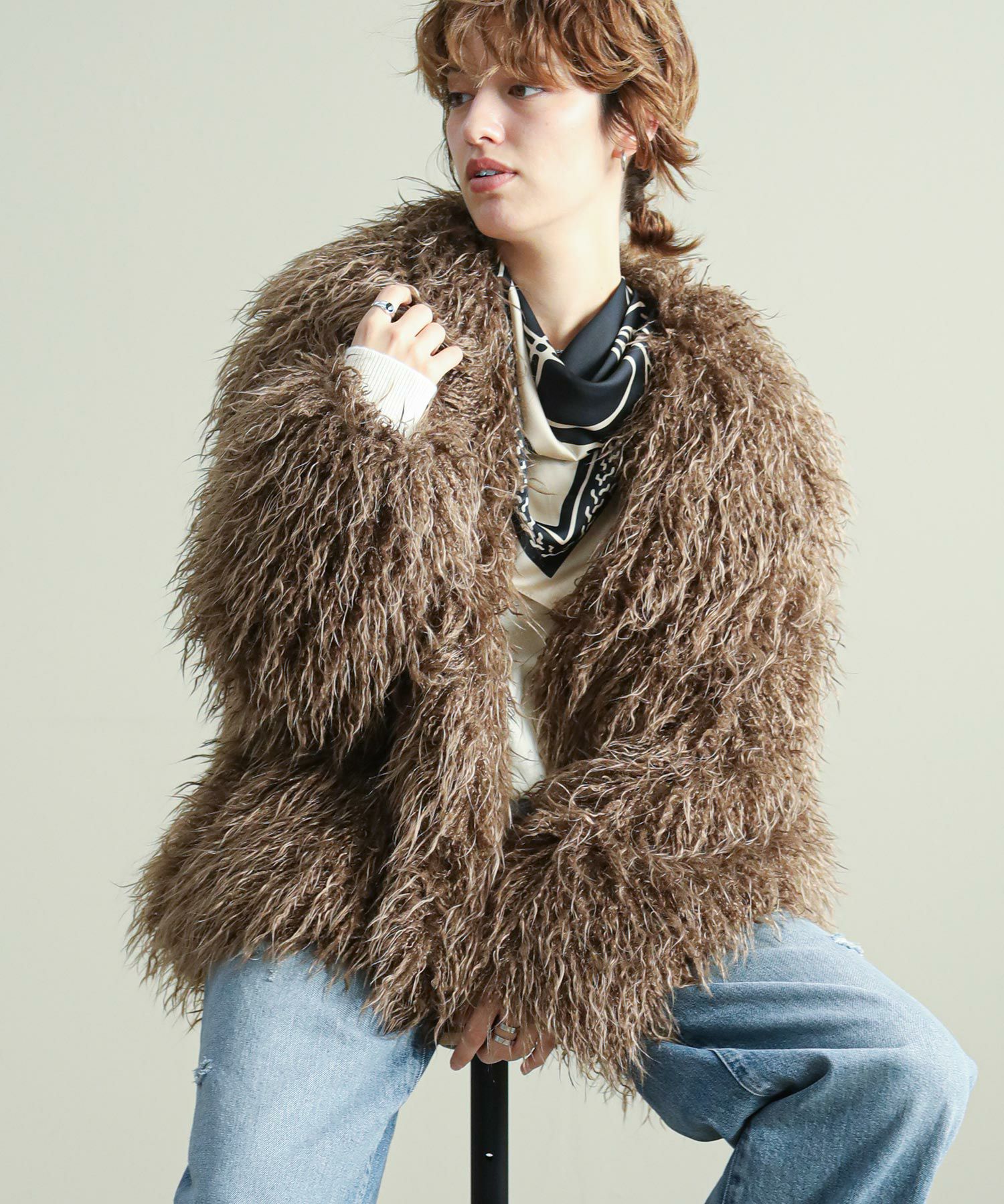 The rejoiceaロングファージャケット【LANCER CLOTHING CORPORATION