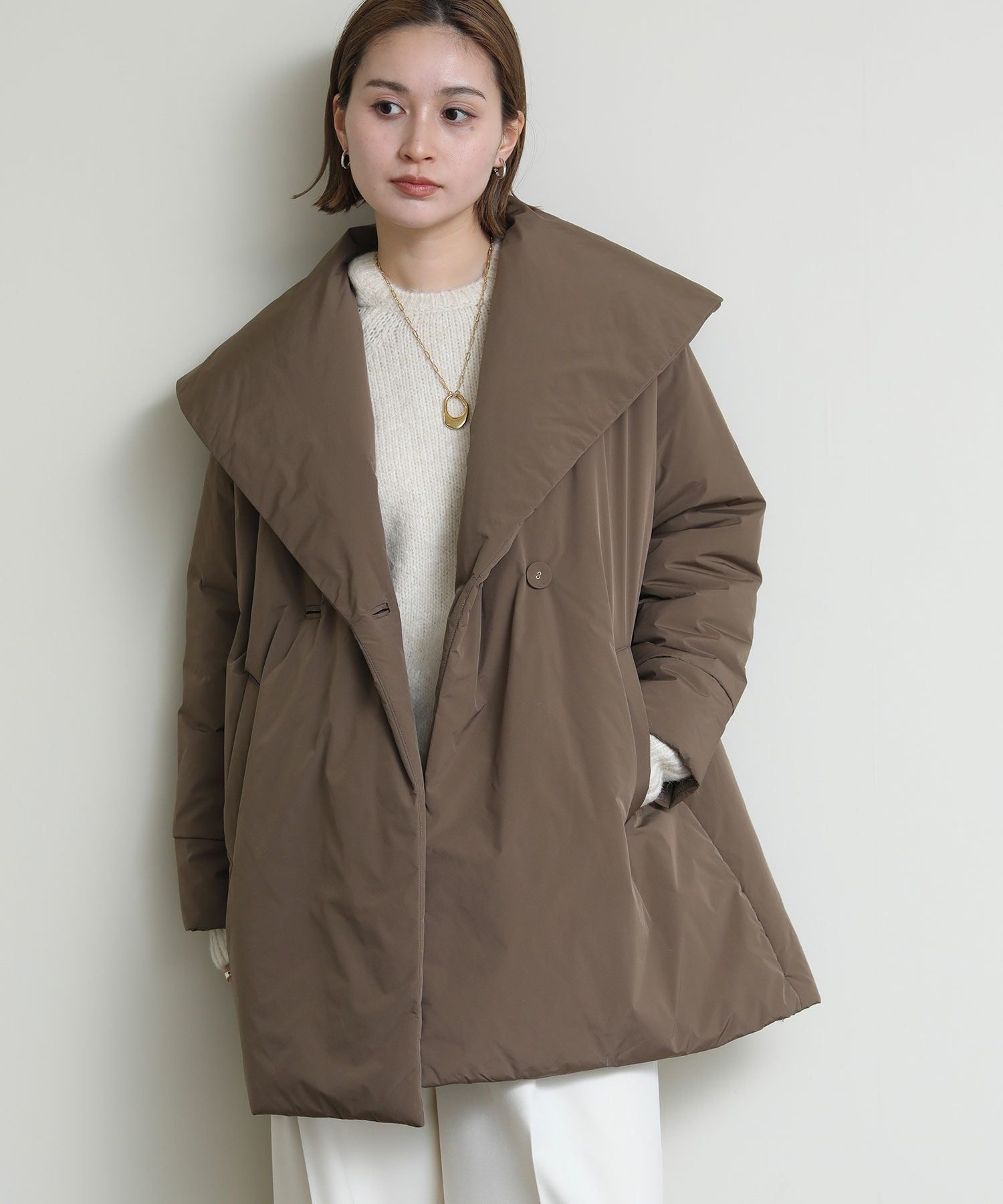 【美品】A part by カシープミドルジャケットコート/ブラウン/FREE A part by｜カシープミドルジャケット | Rakuten Fashion(楽天