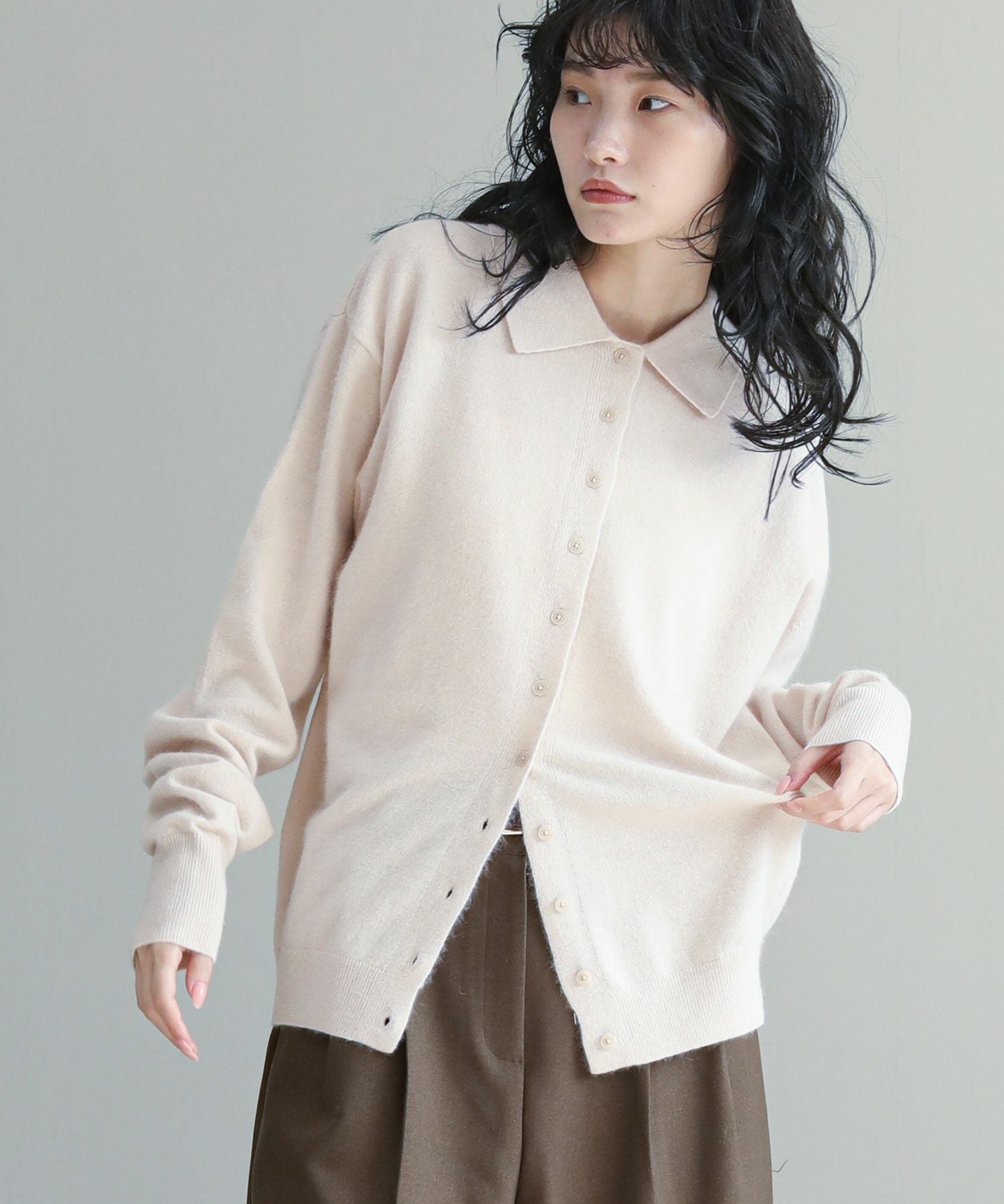 RiLi tokyo ランダムパターンニットカーデ ランダムパールニットカーディガン [N1137] - レディースファッション