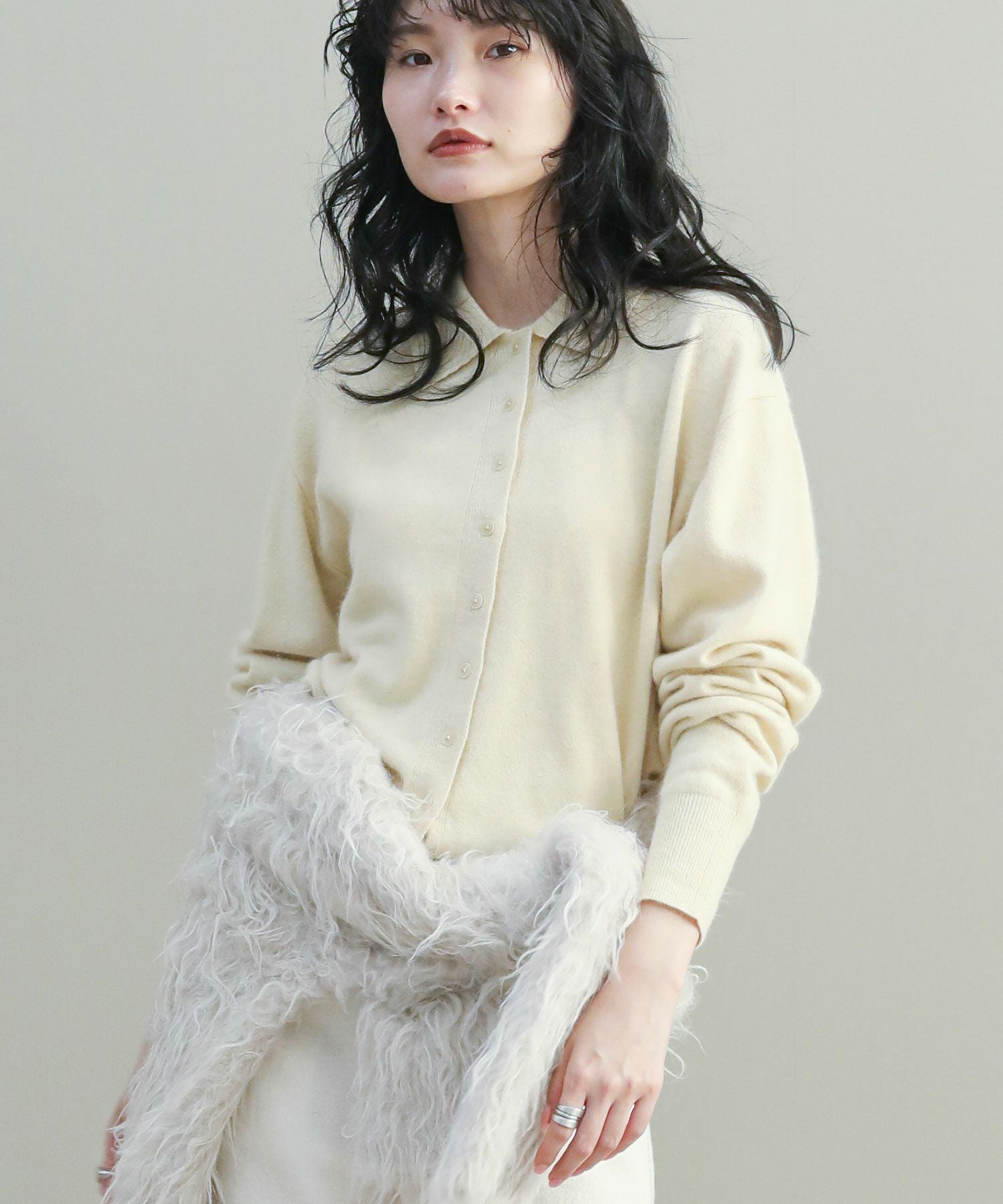 DRESSTERIOR　ラクーンニットカーデ RACCOON KNIT CARDIGAN|ラクーン ニット カーディガンラクーン ニット