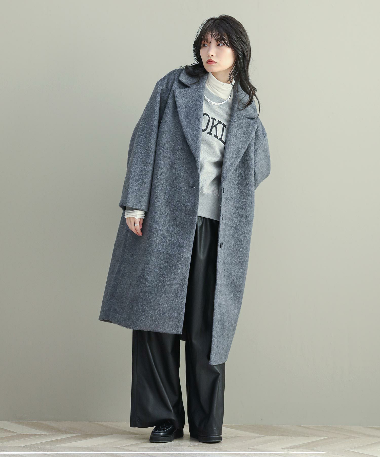 【美品⭐️PESERICO】イタリア製モカカラーシャギーチェスターコート　40 The rejoiceaシャギーチェスターコート | SEKIMIKI Online