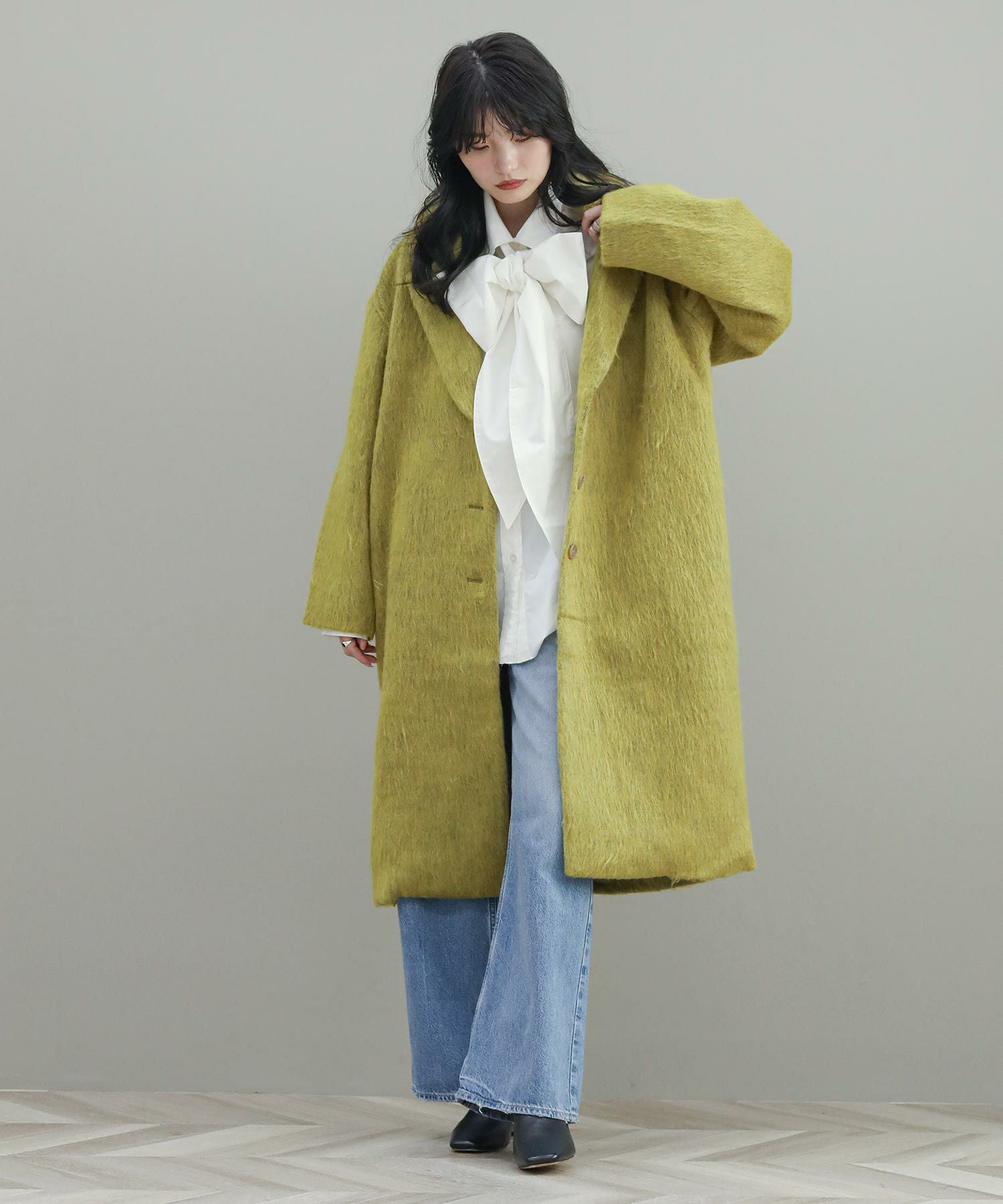 The rejoiceaシャギーチェスターコート | SEKIMIKI Online