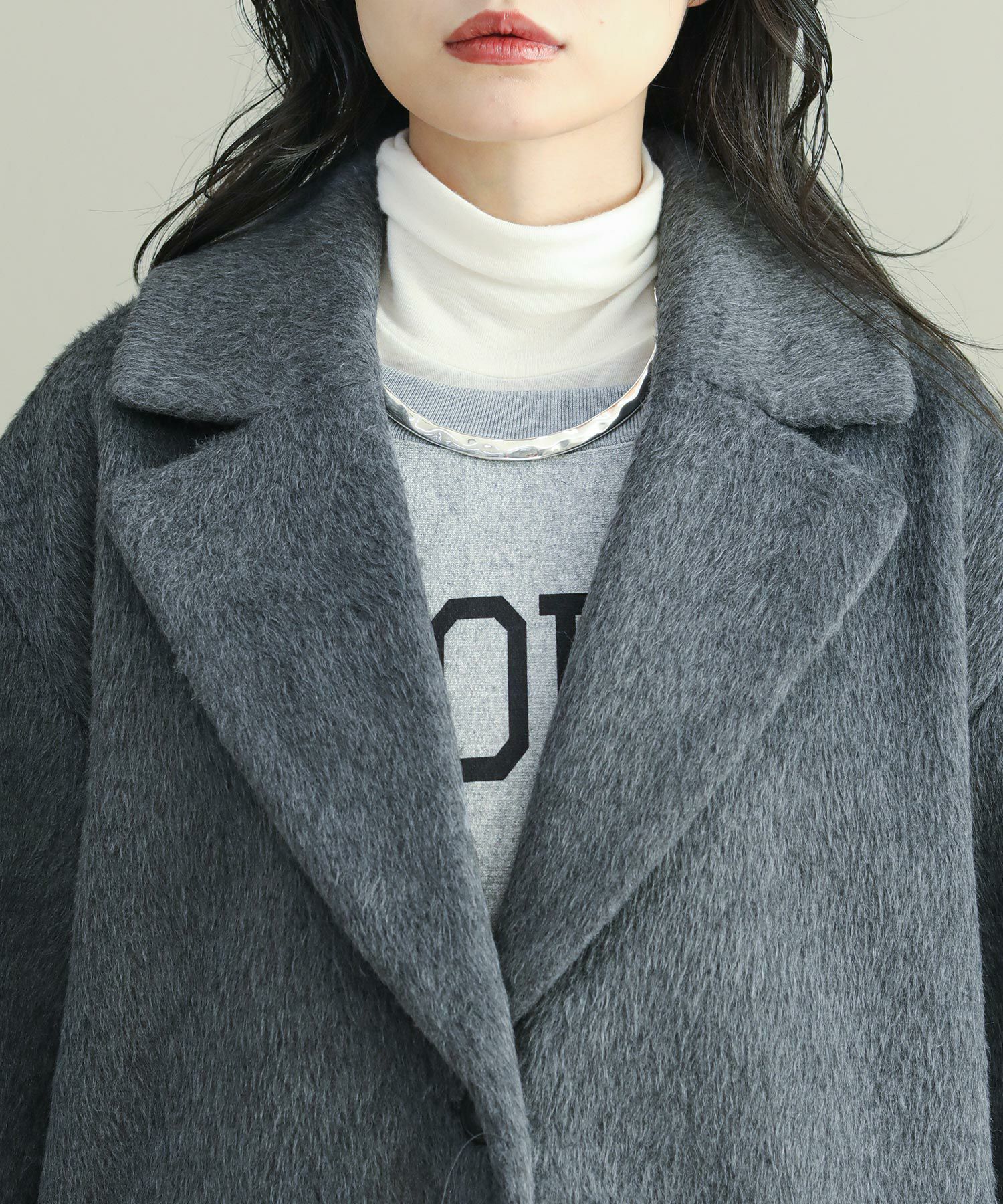 The rejoiceaシャギーチェスターコート | SEKIMIKI Online