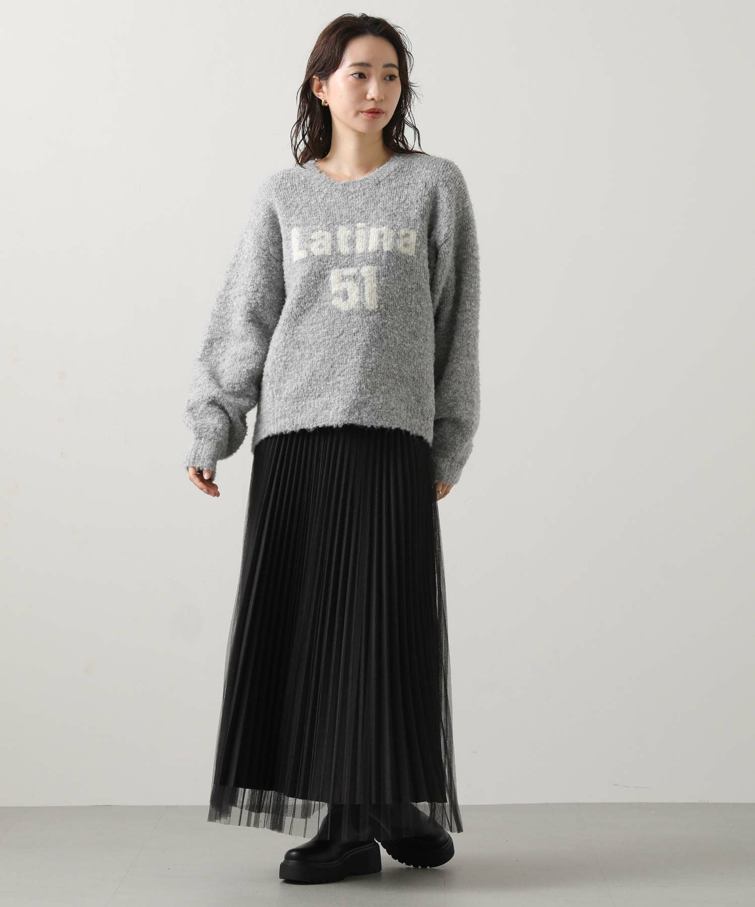 週末限定価格◎新品◎ Gready Brilliant ＰＬＵＩＥ刺繍ロゴニット Gready Brilliantブルー糸刺繍プリントロンT | SEKIMIKI Online