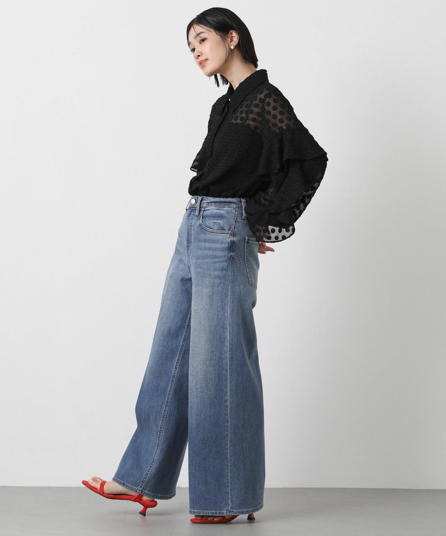アンちゃん　CELERI ロングスリーブフリルブラウス ZOZO限定】フリルヘムロングスリーブブラウス（シャツ/ブラウス