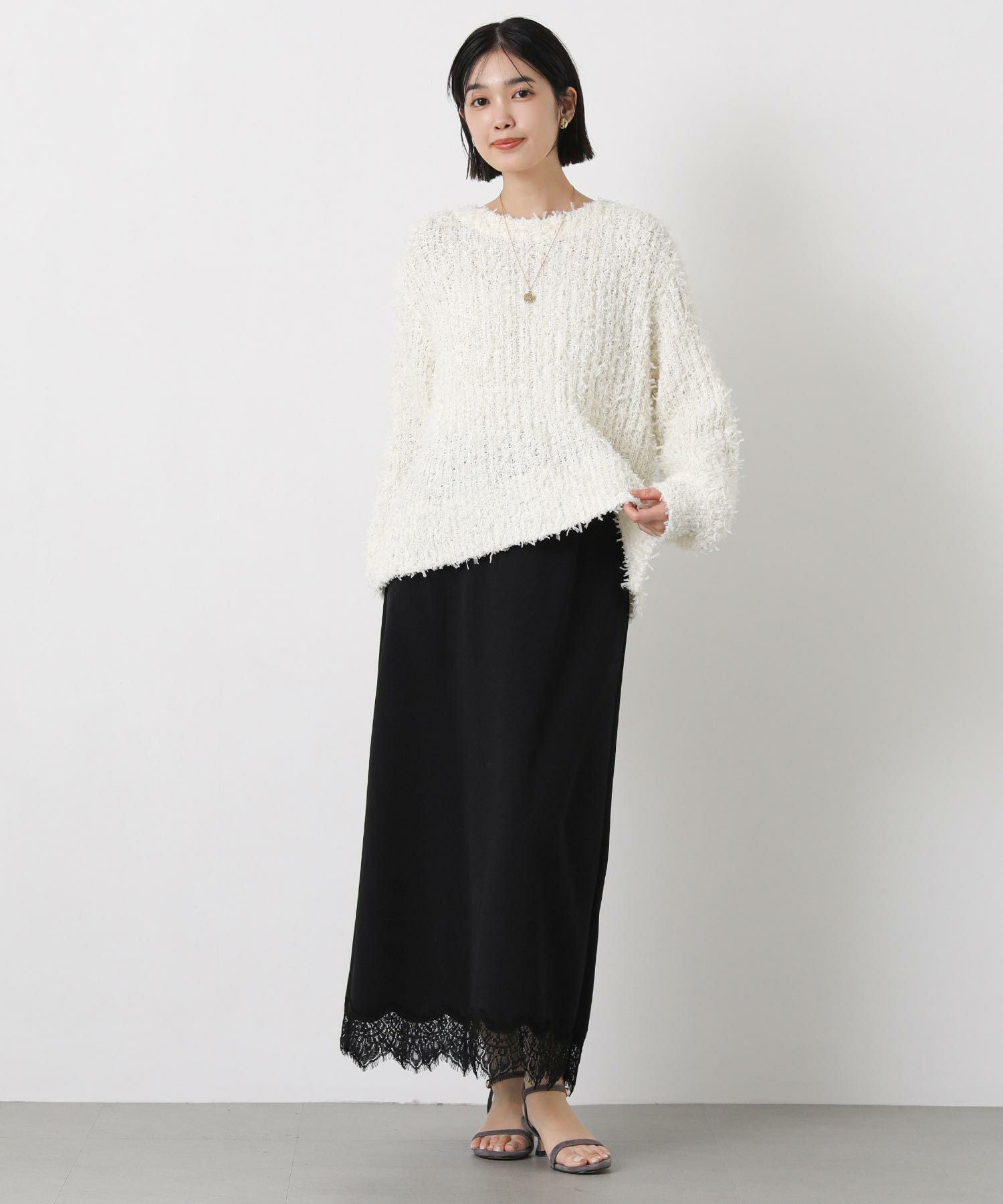 店頭完売品！ バックリボンニット バックリボンパフショルニットトップス – Darich