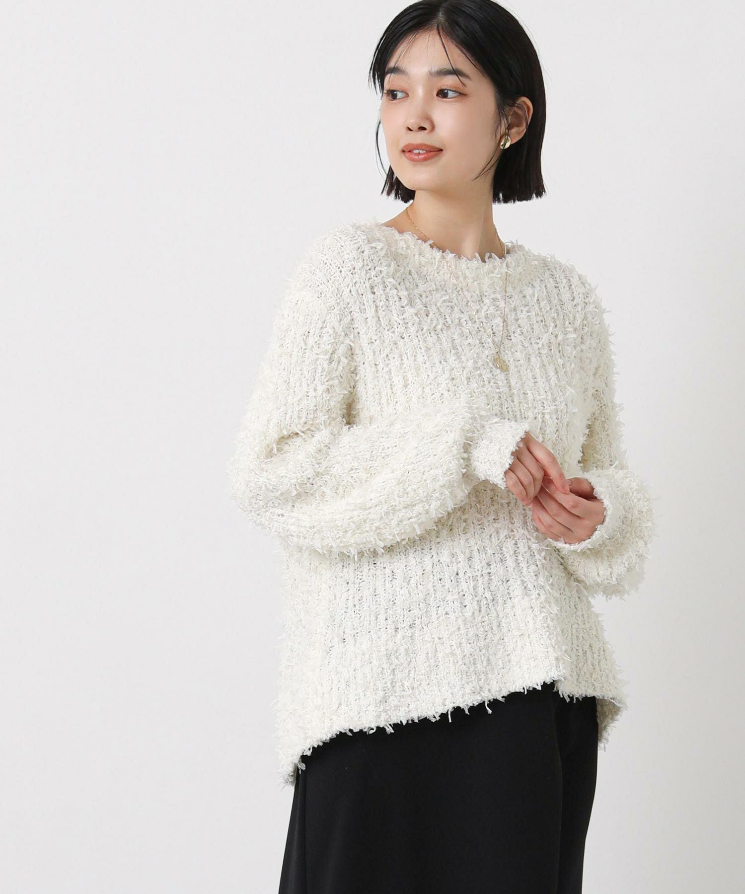 lilou バックリボンニット バックリボンニットプルオーバー