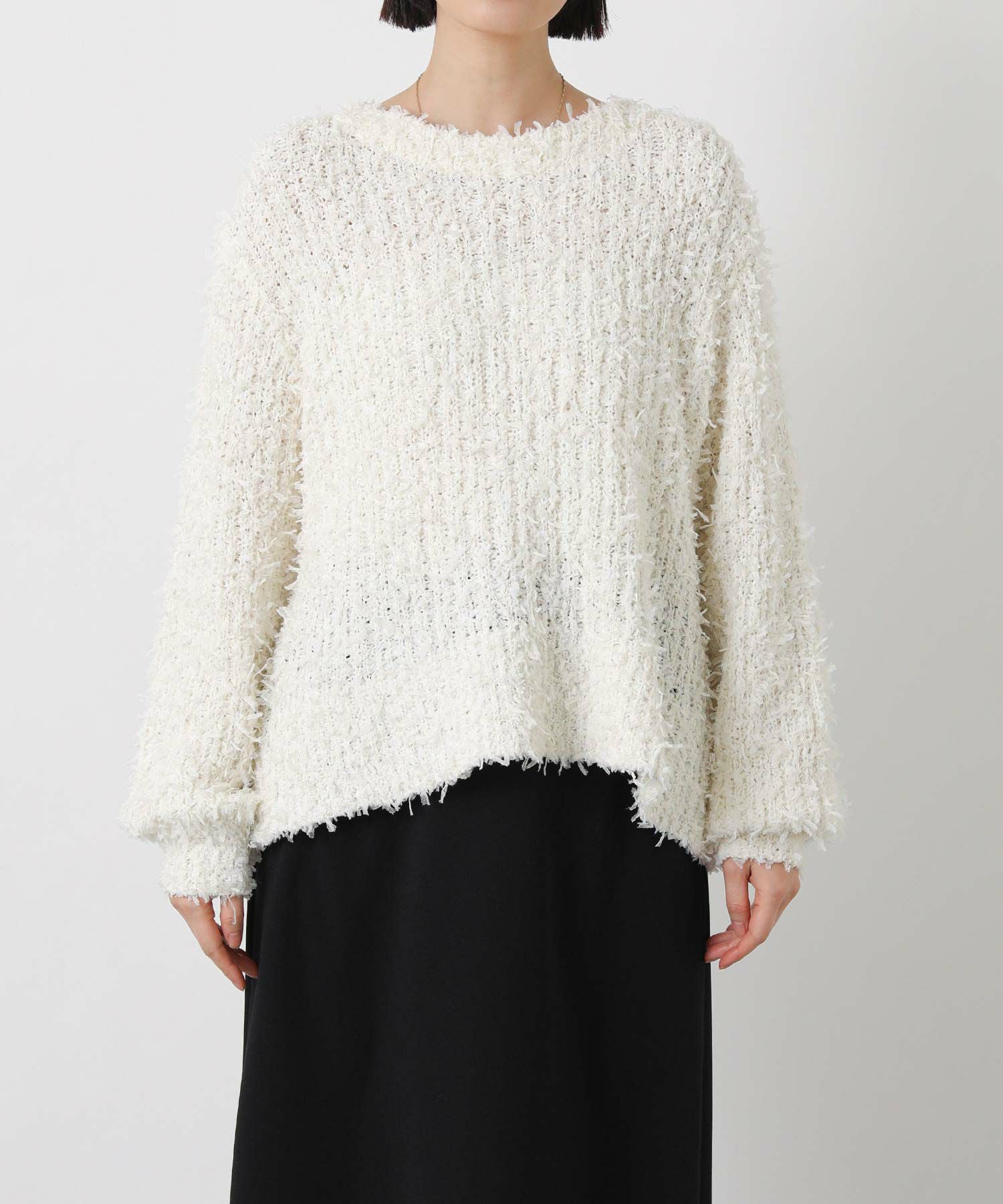 lilou バックリボンニット Gready Brilliant【2026年4月再値下げ】チュールメッシュバックリボン
