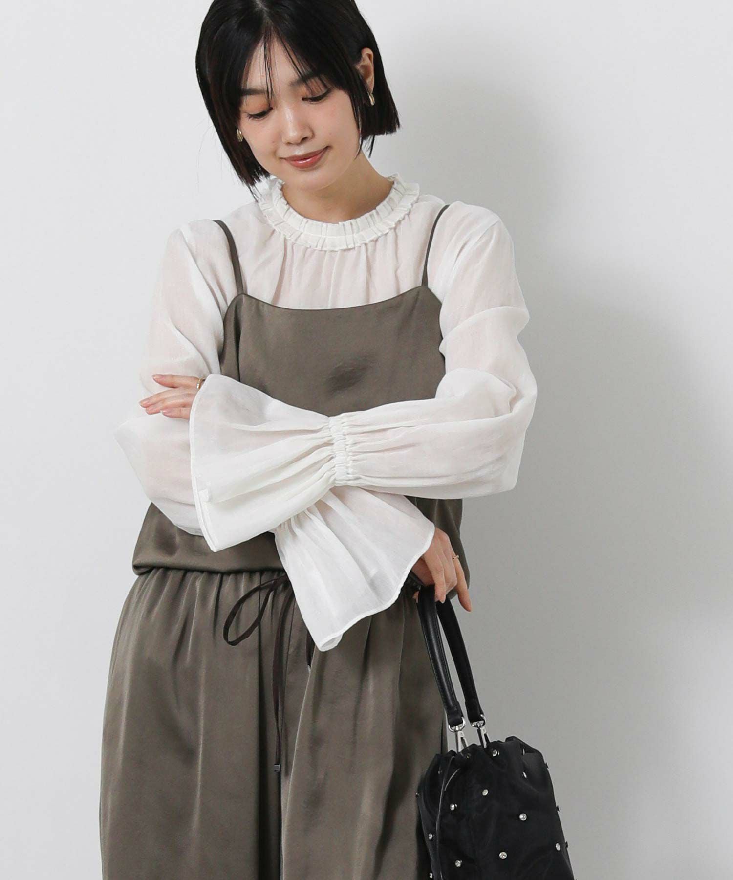 【今月削除】yori shiroconラメキャンディカラーブラウス38 Coming Soon / yori – yori shirocon