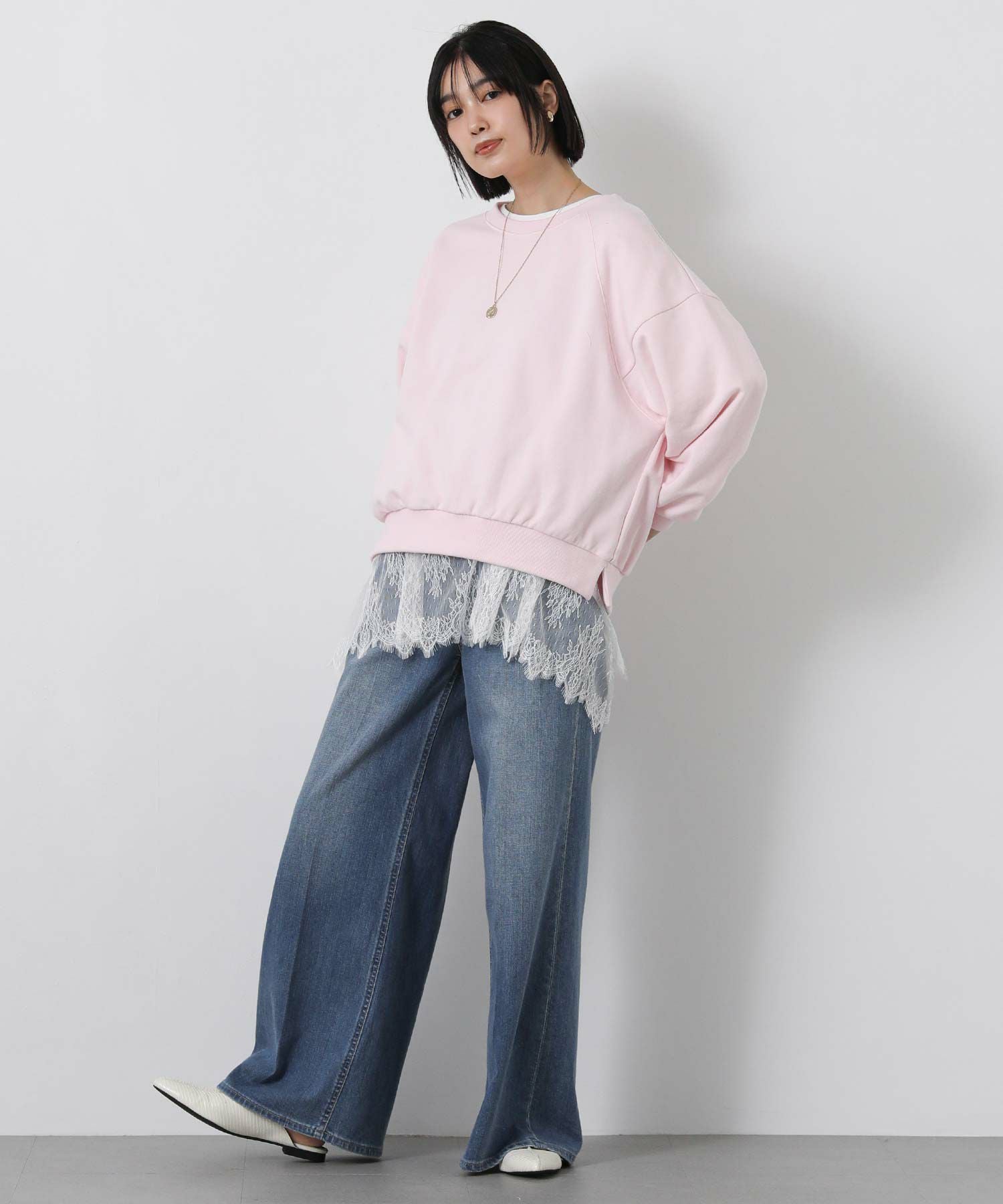 ピンクのトップス Gap公式オンラインストア | GAPロゴ クロップド モックネックトップス