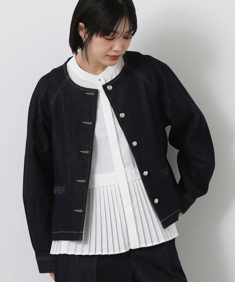 Gready Brilliant LUSTEEK LUクルーネックデニムジャケット インディゴ