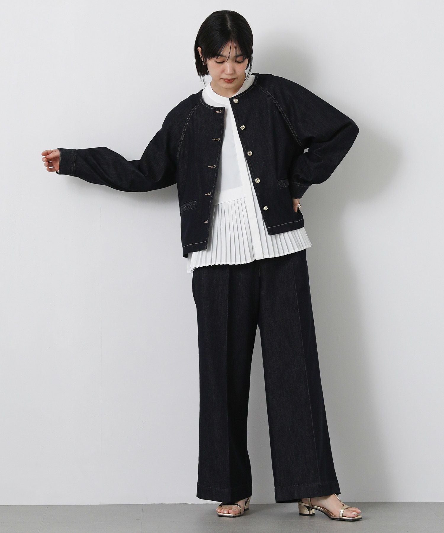 Gready Brilliant LUクルーネックデニムジャケット タグ付未使用 