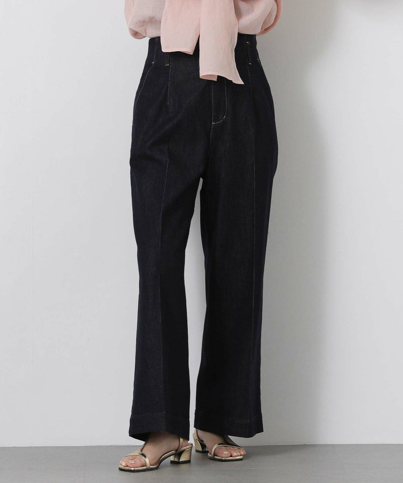 Gready Brilliant LUSTEEK LUハイウエストデニムセミワイドパンツ インディゴ