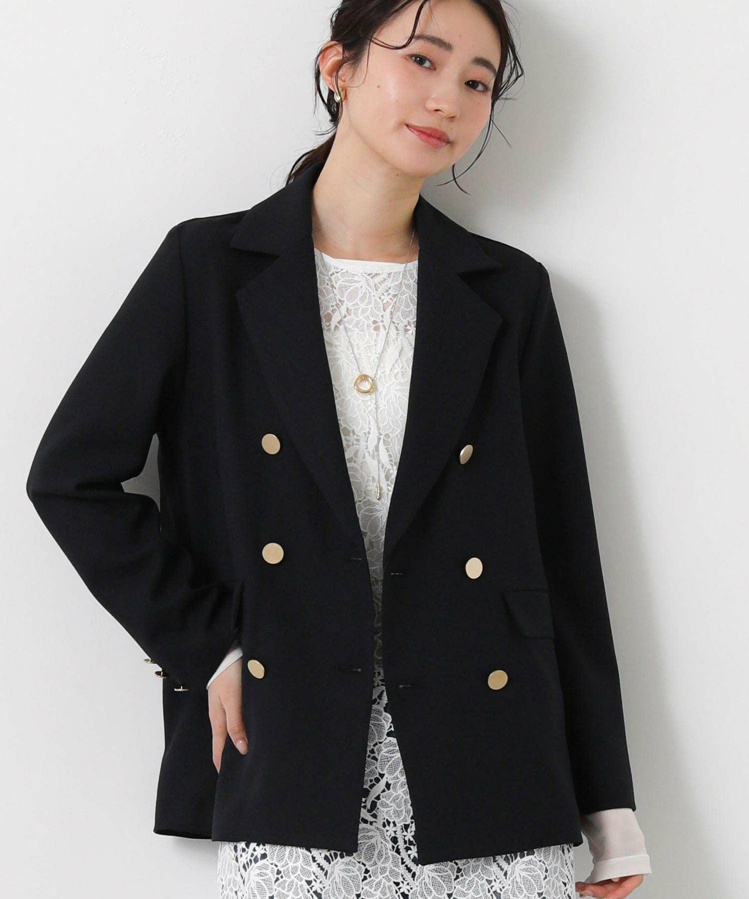 Gready Brilliant 金釦テーラードダブルジャケット ネイビー