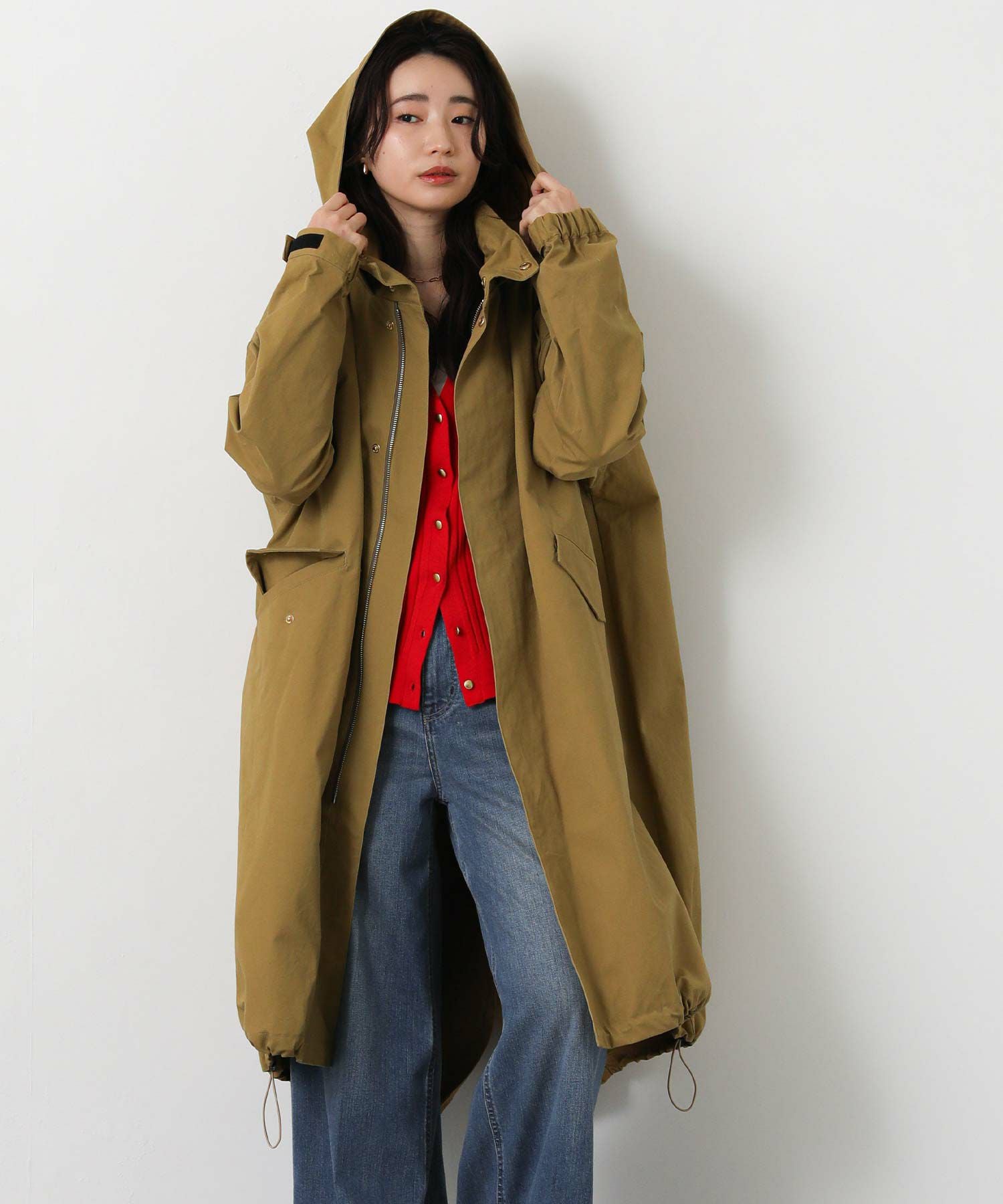 Gready Brilliant コットンフードモッズコート ベージュ