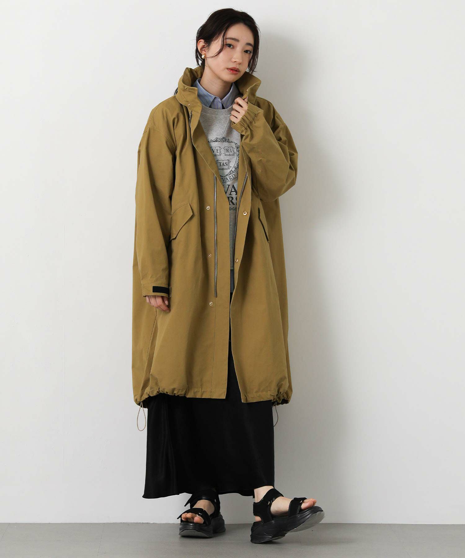 完売品 SASQUATCHfabrix. 裏地ブリーチ加工 モッズコート S Gready Brilliant【2026年4月再値下げ】コットンフードモッズコート