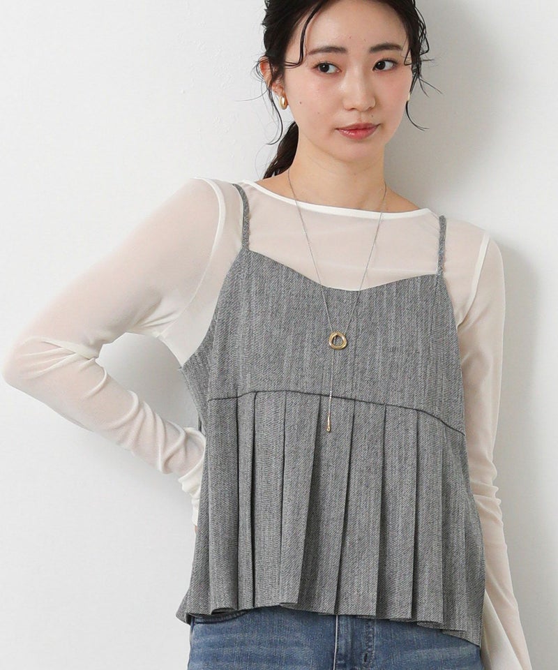 Gready Brilliant LUSTEEK LUスラブプリーツキャミソール グレー