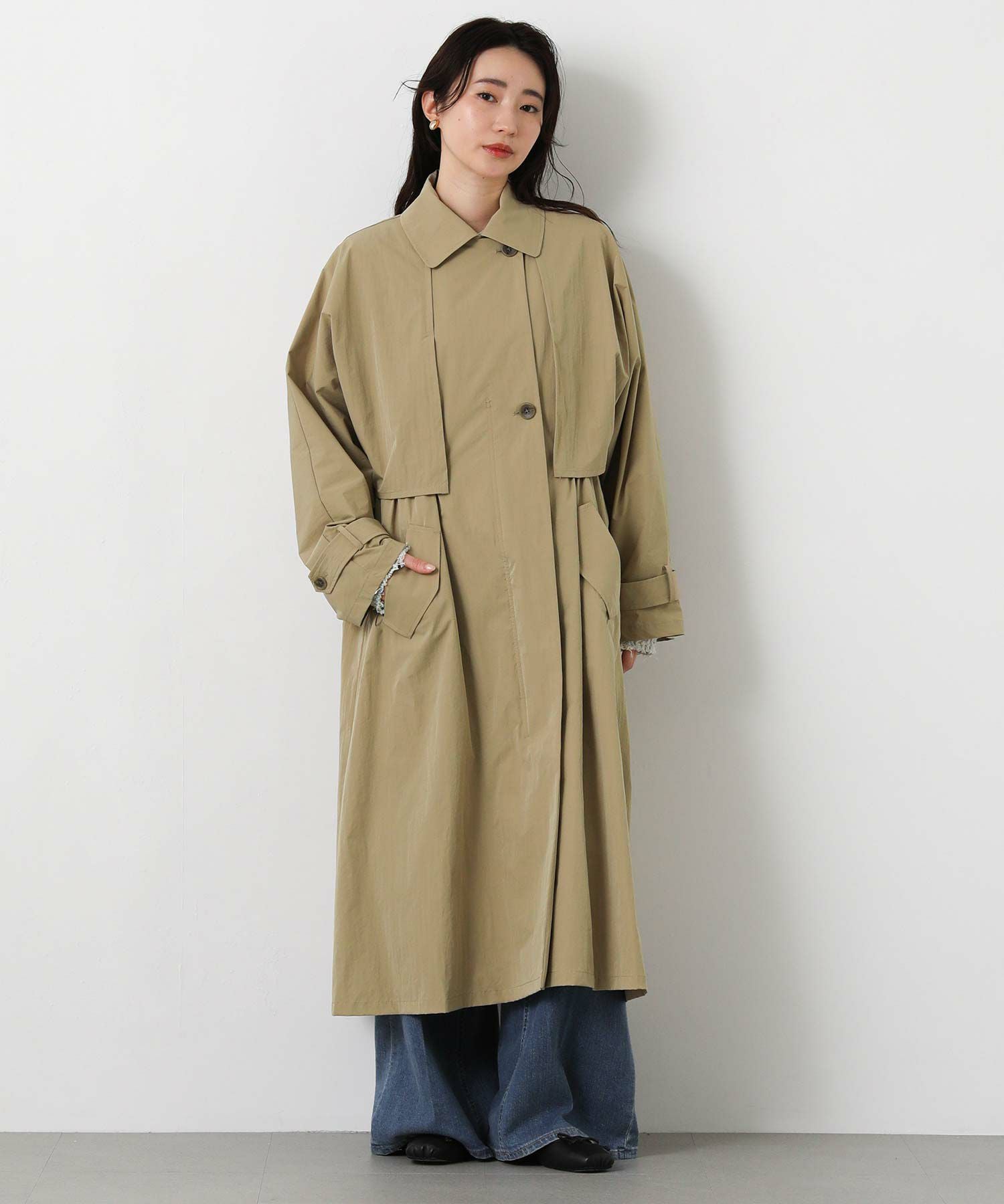 セオリー STAPLE TRENCHI ライナー付き トレンチコート ベージュ theory / セオリー | STATEMENT TRENCH J PFF TWILL2 トレンチコート