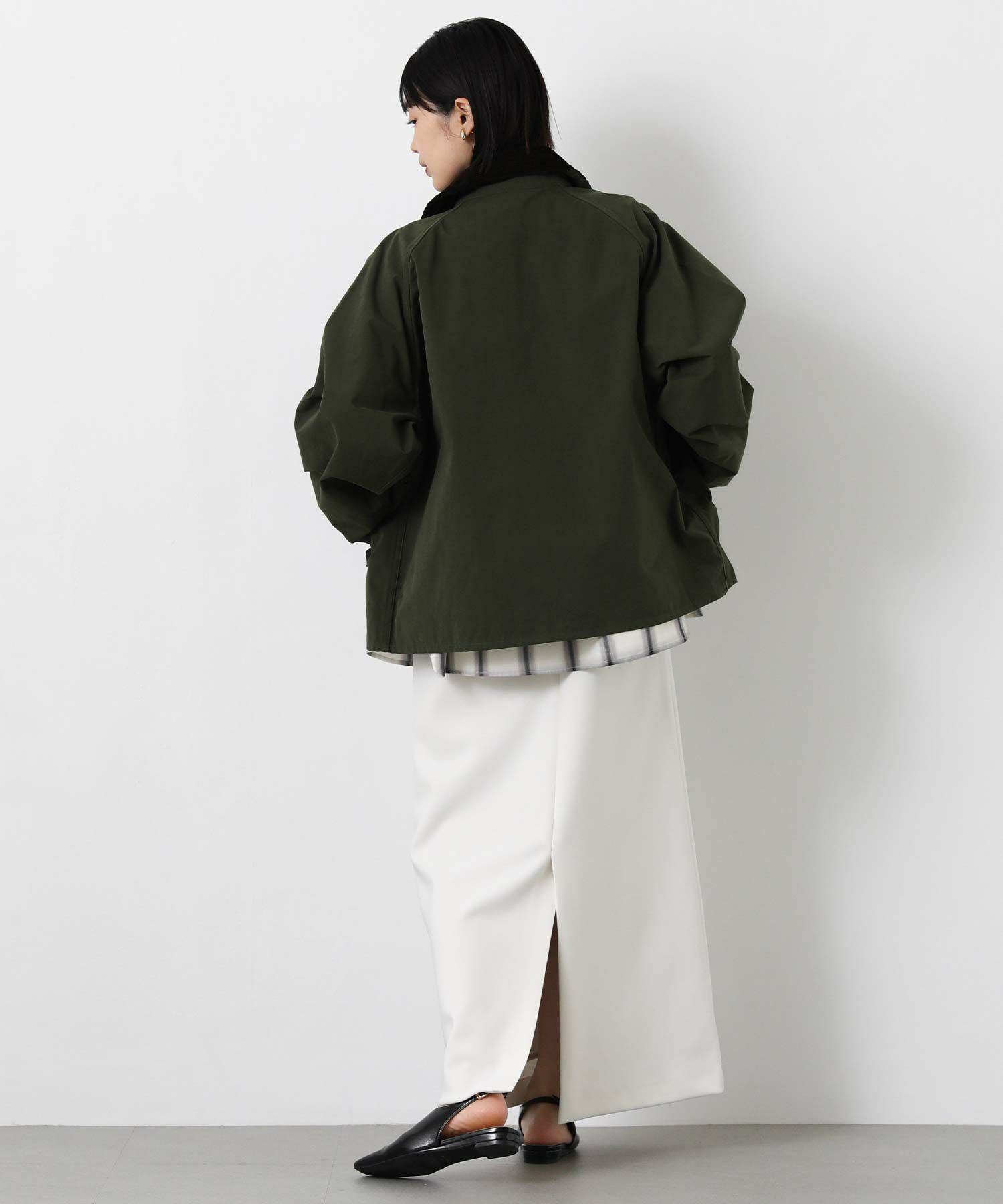 Matin Kim クロップドジャケット オリーブグリーン Outerwears – Matin Kim
