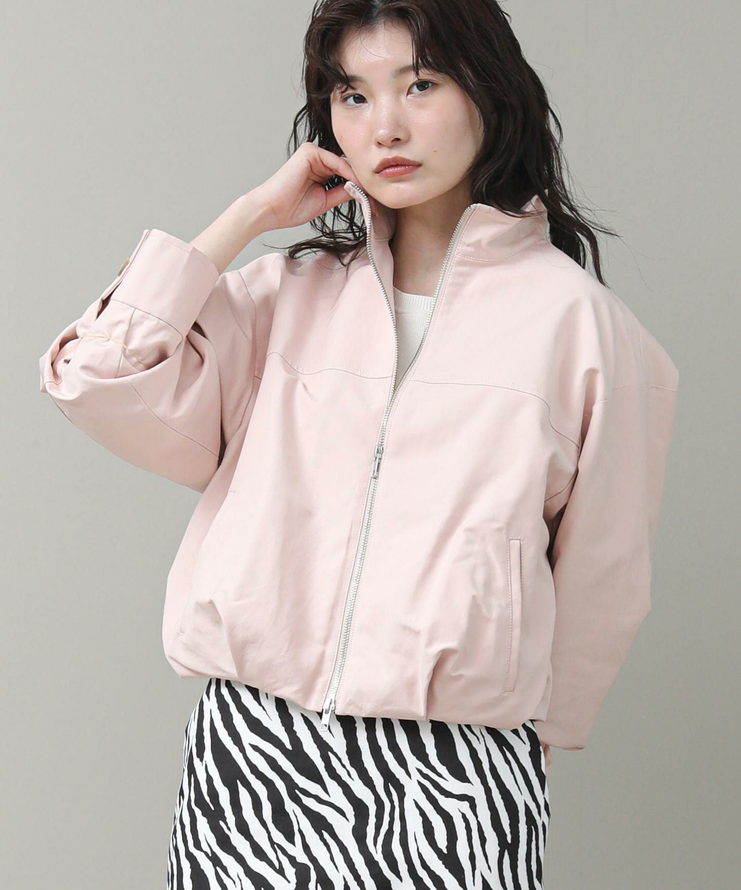 MANOF BALLOON ZIP BLOUSON Mサイズ ピンク MANOF（マノフ）の「BALLOON ZIP BLOUSON（その他アウター）」 - WEAR
