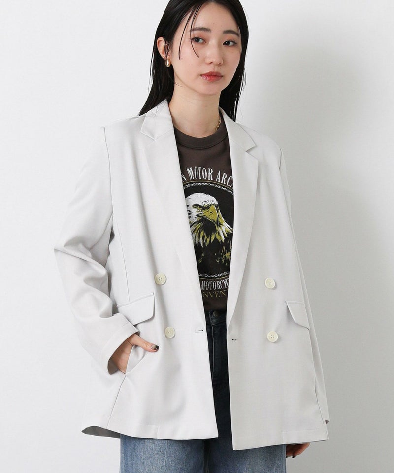 Gready Brilliant mink chair クリアトロテーラードブルジャケット ライトベージュ