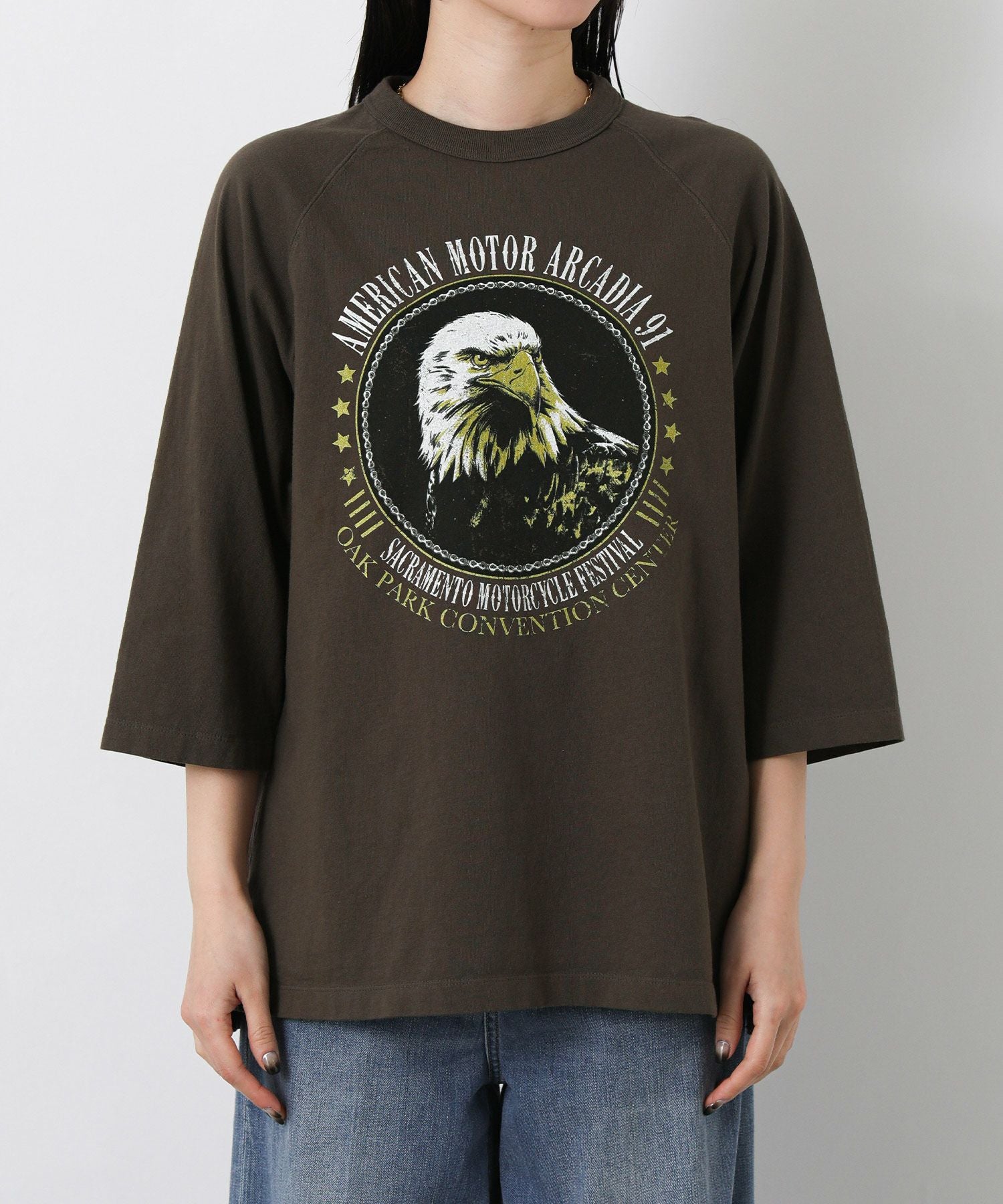 ラクラク Gready BrilliantEAGLEラグラン5分袖Tシャツ | SEKIMIKI Online