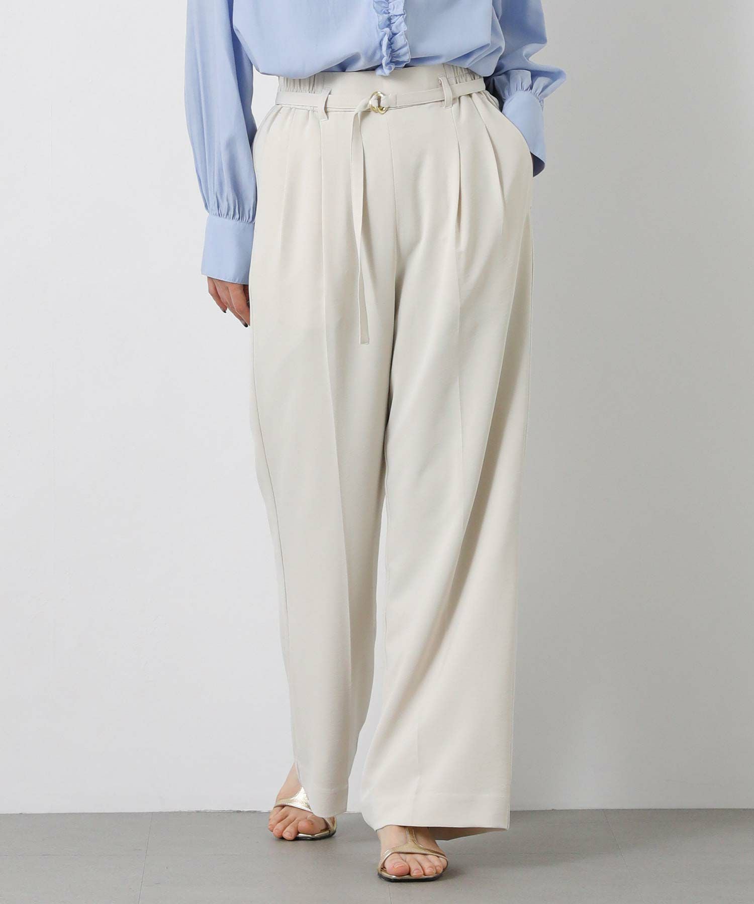 Gready Brilliant カルゼワッシャーワイドパンツ アイボリー