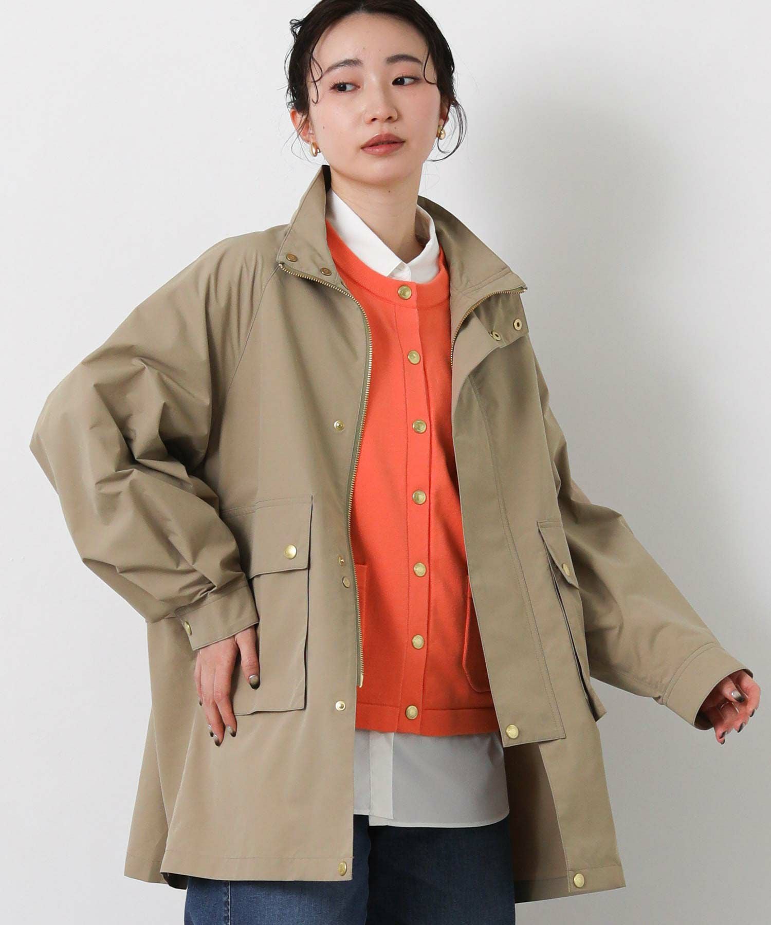 【ホワイト】全方向ストレッチ ツインレイヤードアウター <LADIES LINE> (LADIES) rienda | 【岡崎紗絵さん着用アイテム】トラックジャケット