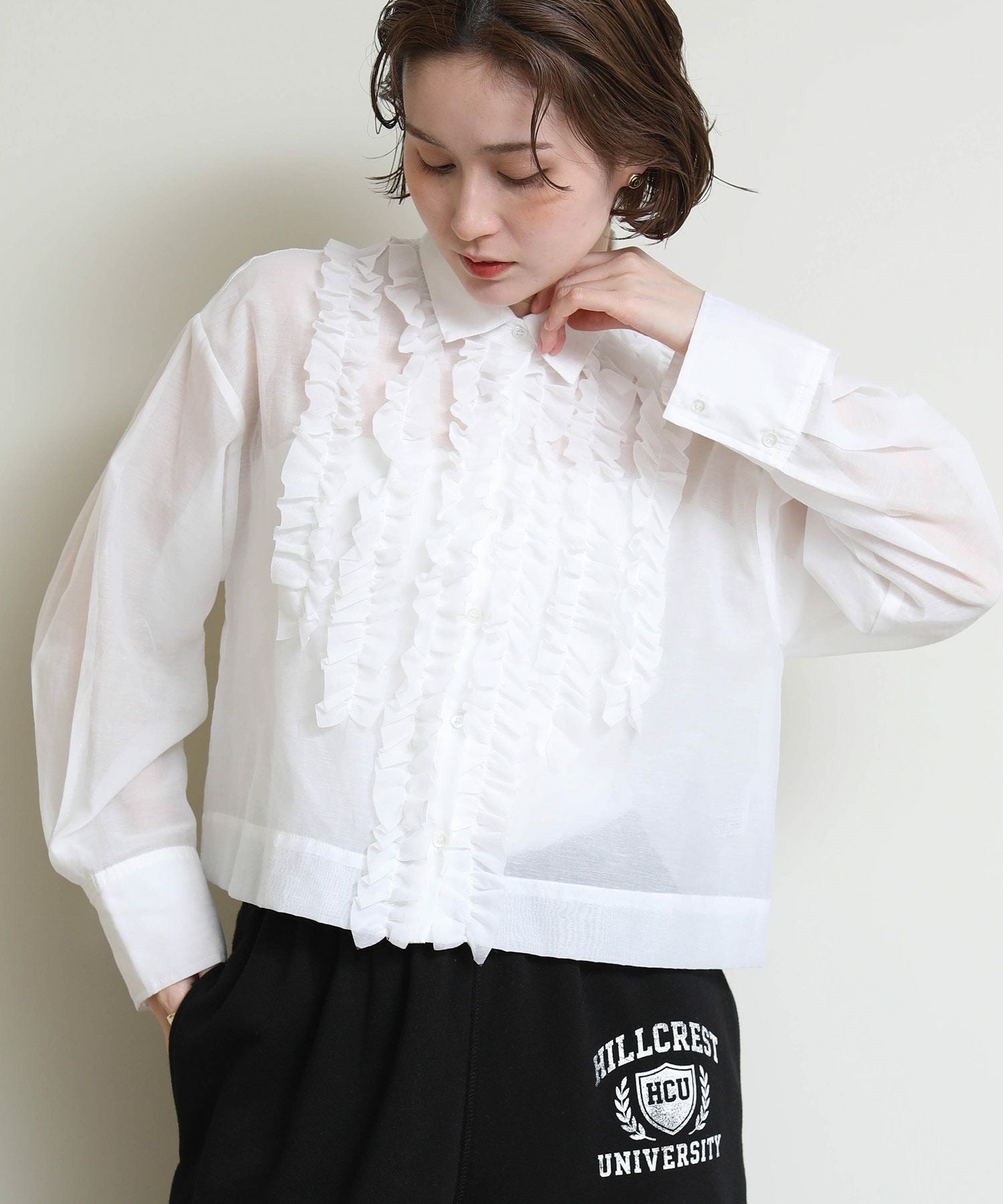 rekisami フリルブラウス ADAM ET ROPE'｜【WEB限定】フリルブラウス | Rakuten Fashion(楽天