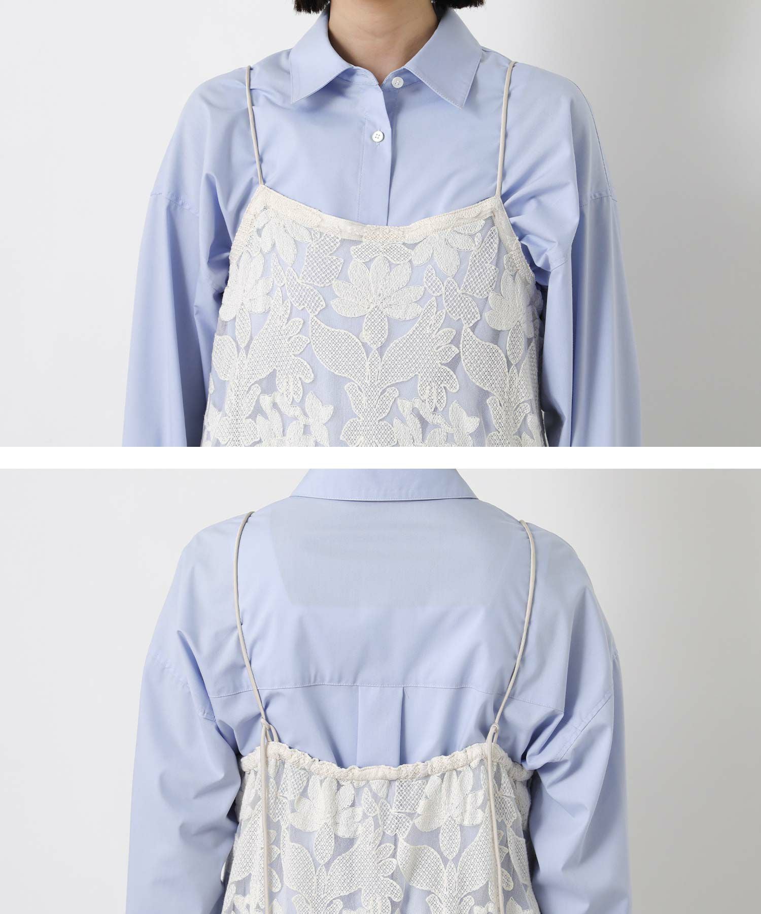 チュールレース刺繍キャミ Gready Brilliantチュール刺繍レースキャミワンピース | SEKIMIKI Online