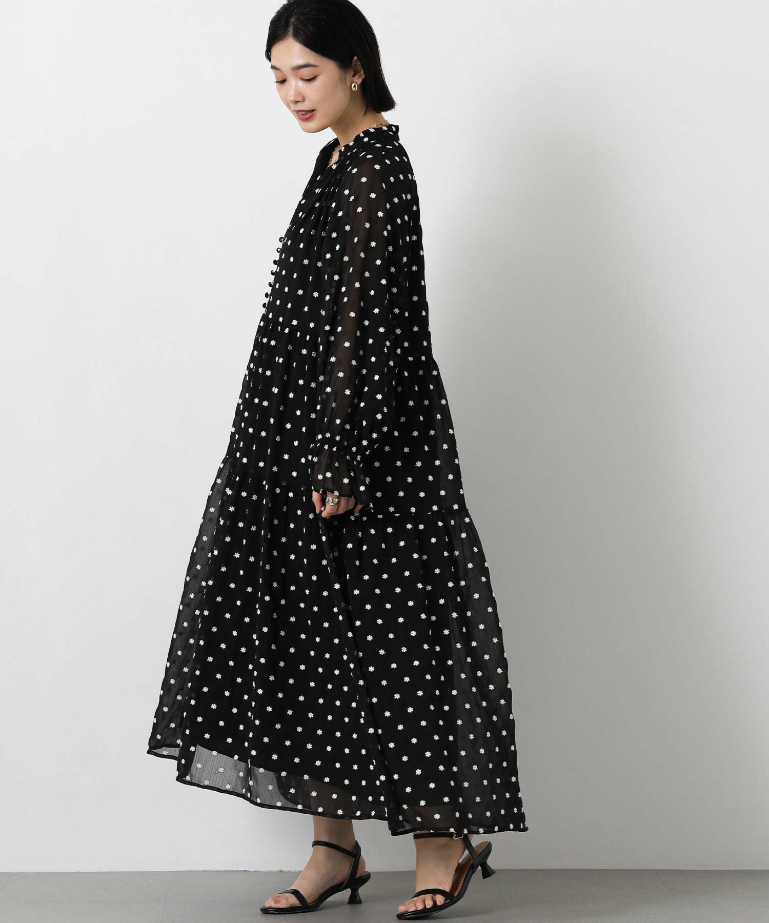 Gready Brilliant花刺繍ティアードワンピース | SEKIMIKI Online