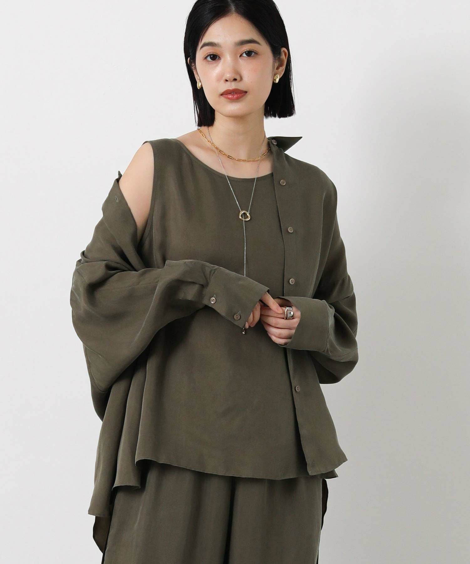 LUキュプラシャツ