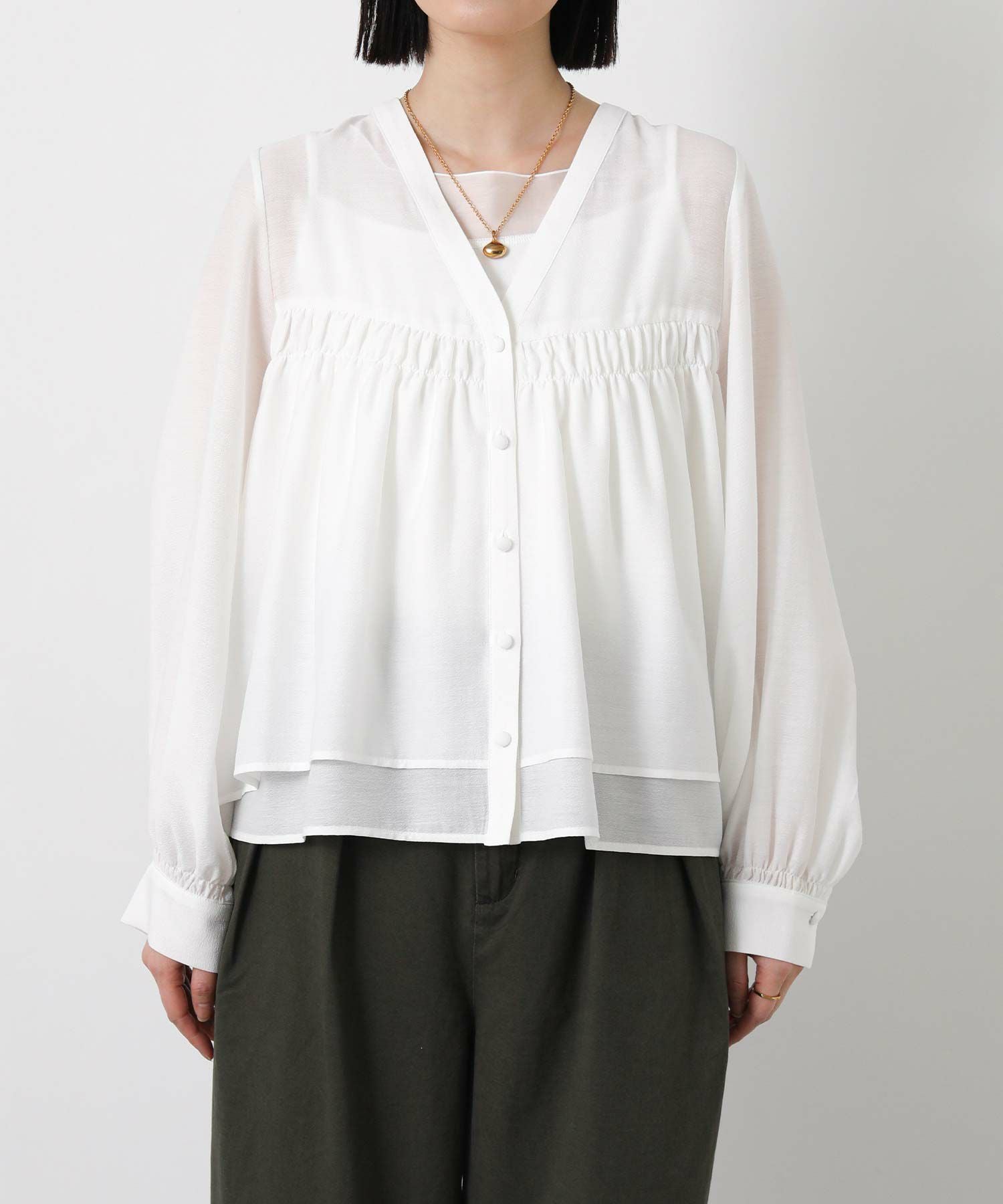 brilliant商品です Gready BrilliantメッシュドルマンVネックカーディガン | SEKIMIKI Online
