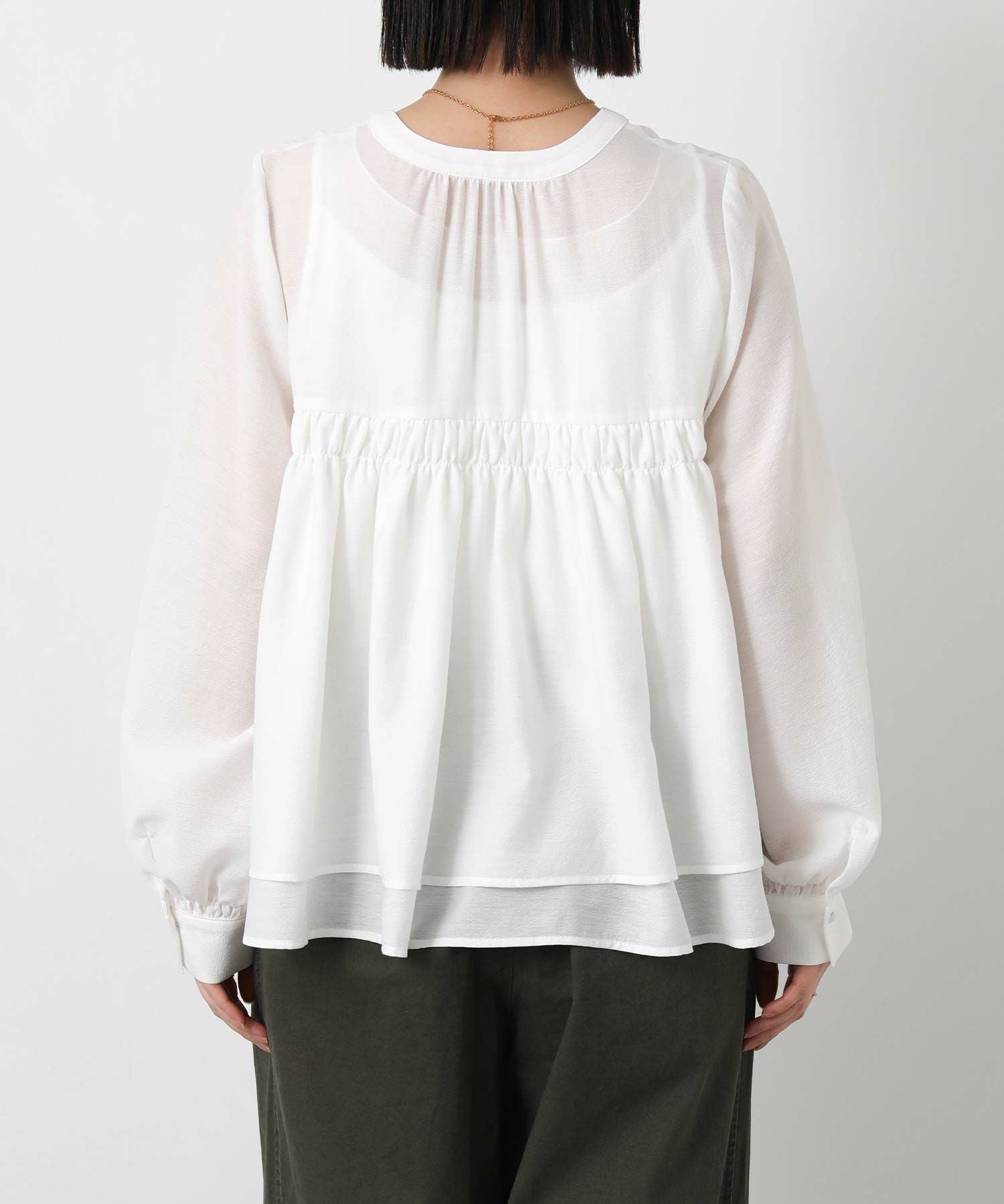 Heve へイヴ　完売大人気　バブリーブラウス　ホワイト　試着のみ Heve（ヘイヴ）バブリーリボンブラウス - メルカリ