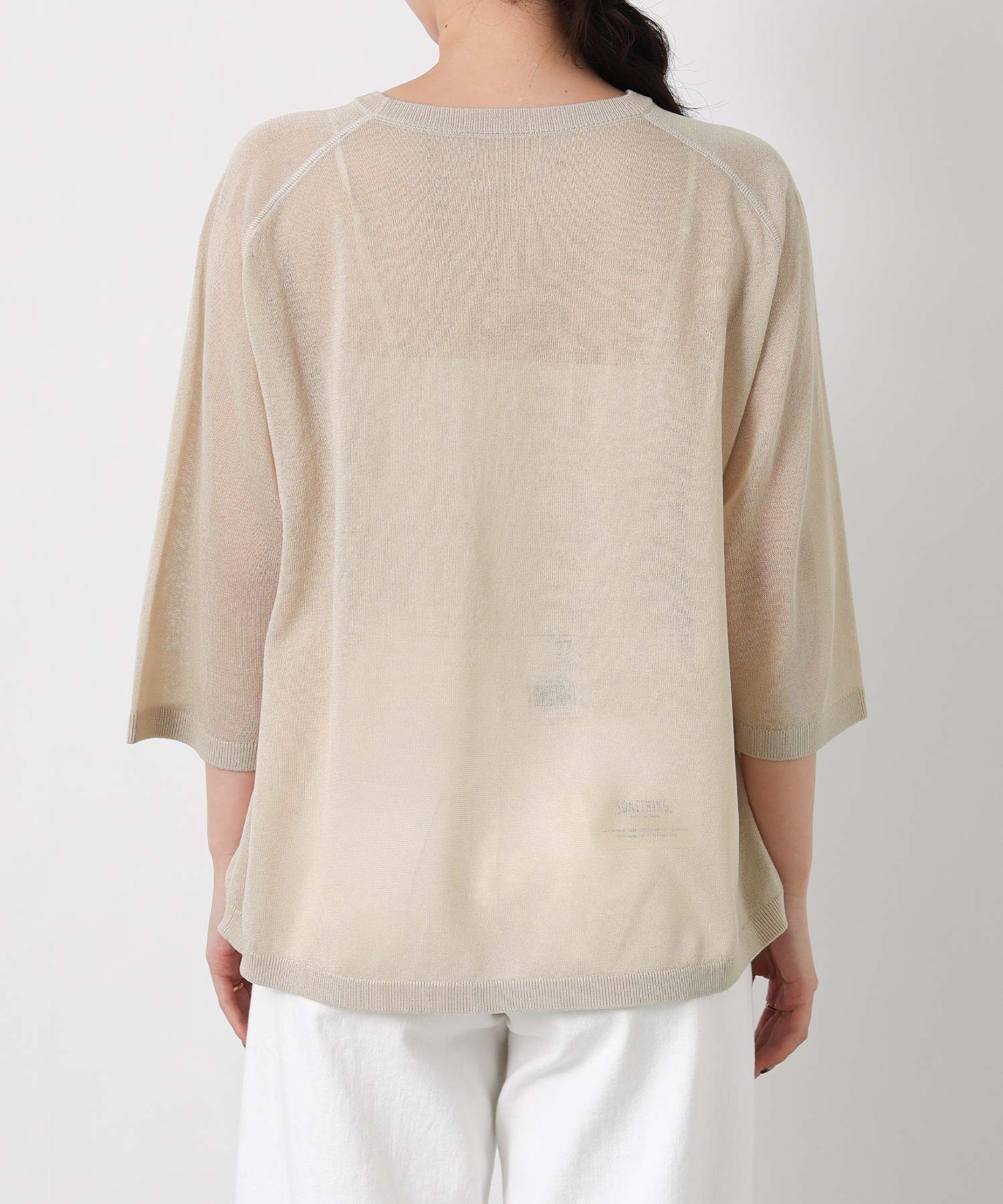 Gready Brilliantシアー刺繍ロゴ7分袖ニット | SEKIMIKI Online