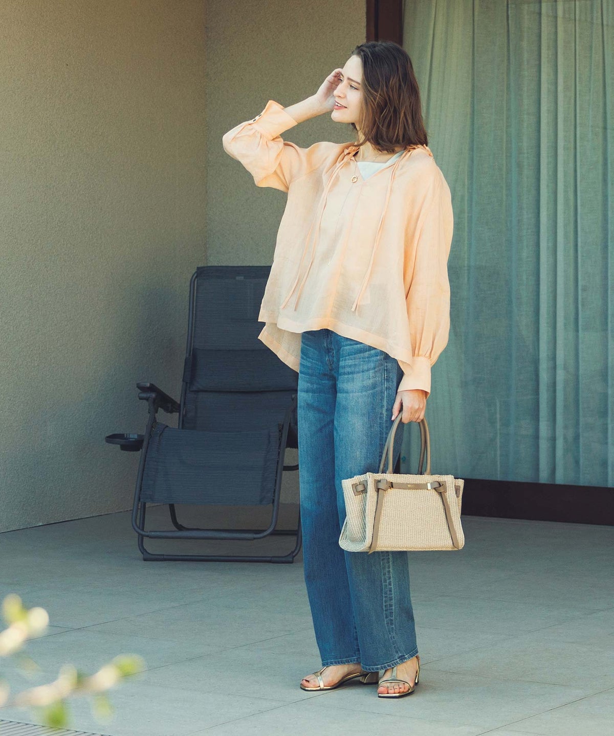 model:173.5cm　size：M