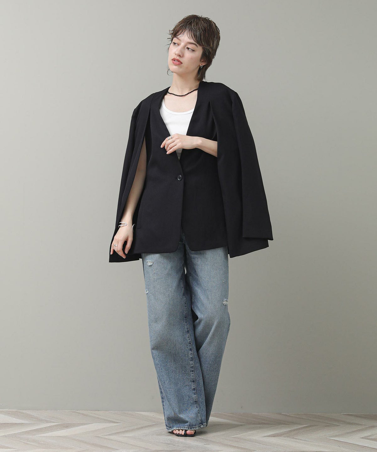 model：160cm <br>肩掛け風ver.