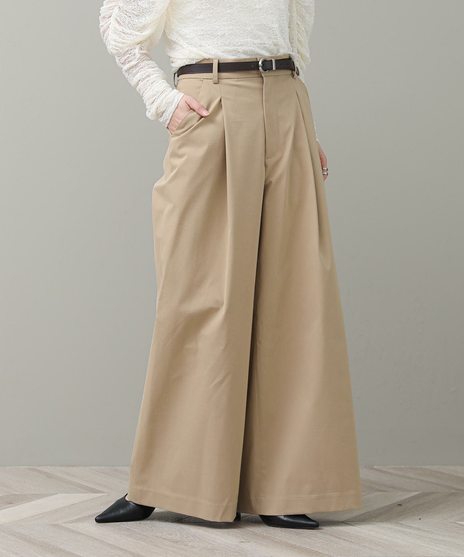 The rejoiceチノビッグワイドパンツ | SEKIMIKI Online