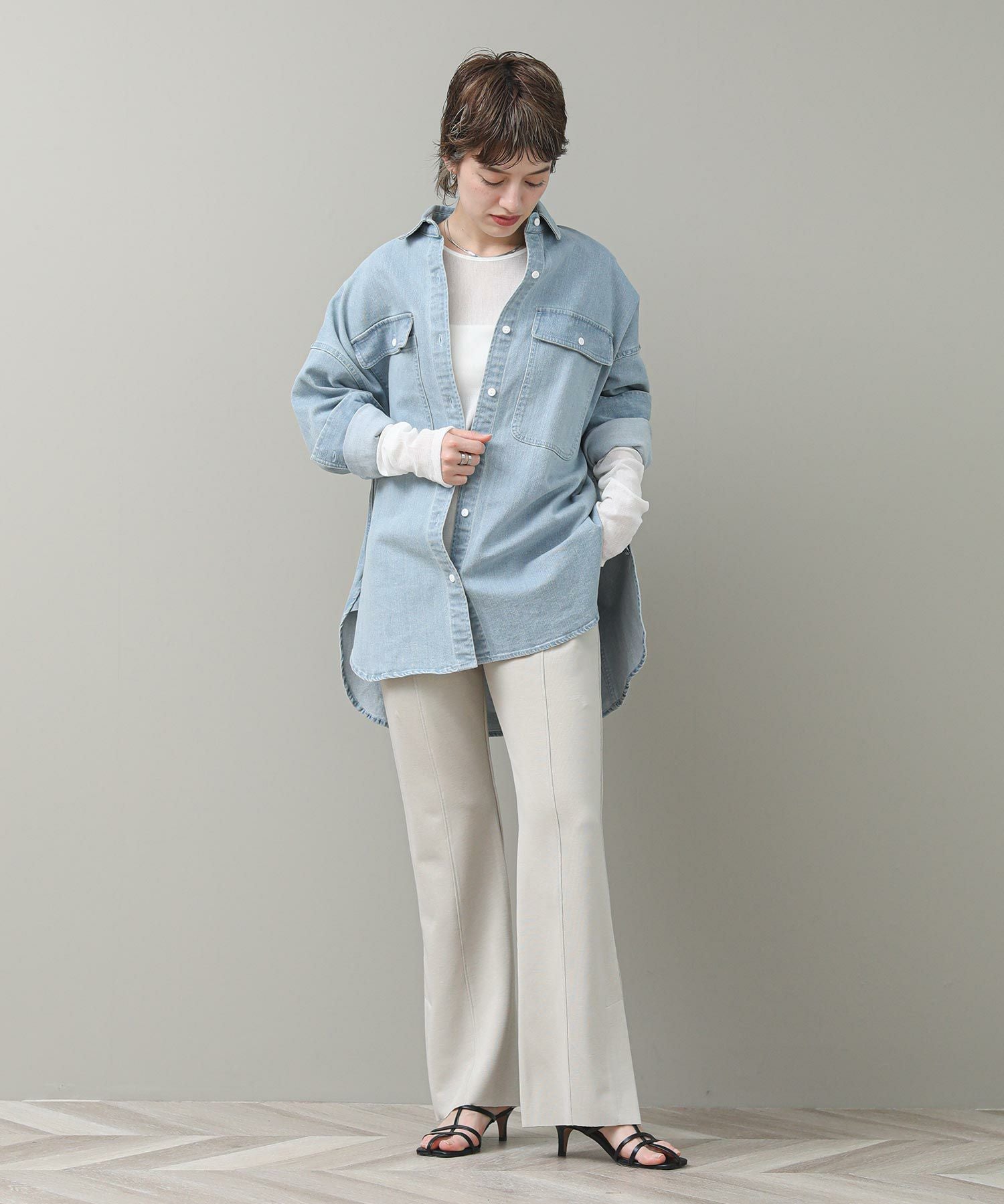 sulvam スティッチスリムフレアパンツ sulvam（サルバム） パンツ 「sulvam/サルバム」CLASSIC PANTS メンズ
