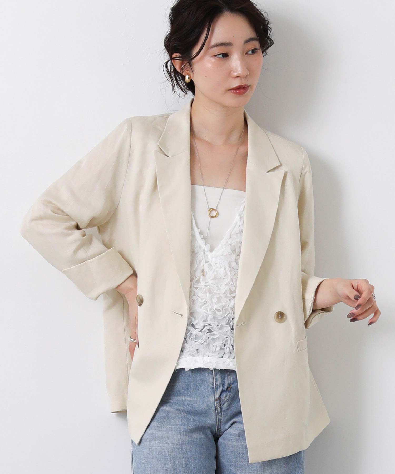 【Gready Briiiiant】テーラードジャケット アイボリー Gready BrilliantLiRyテーラードジャケット | SEKIMIKI Online
