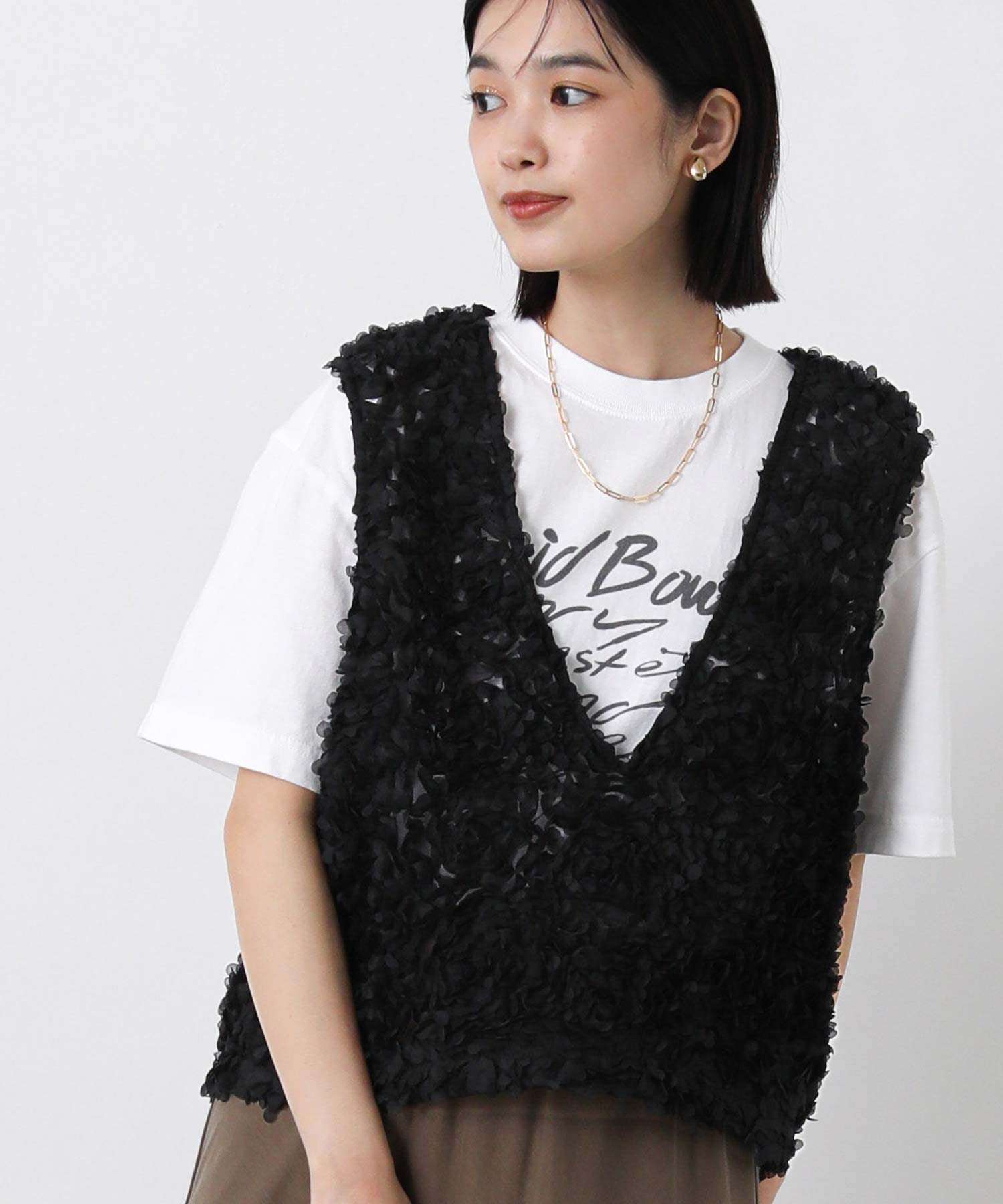 【25SS】Villd チュール 刺繍 ジレ ベスト 楽天市場】 チュール チュールベスト ロングベスト【鏡いらず！万能