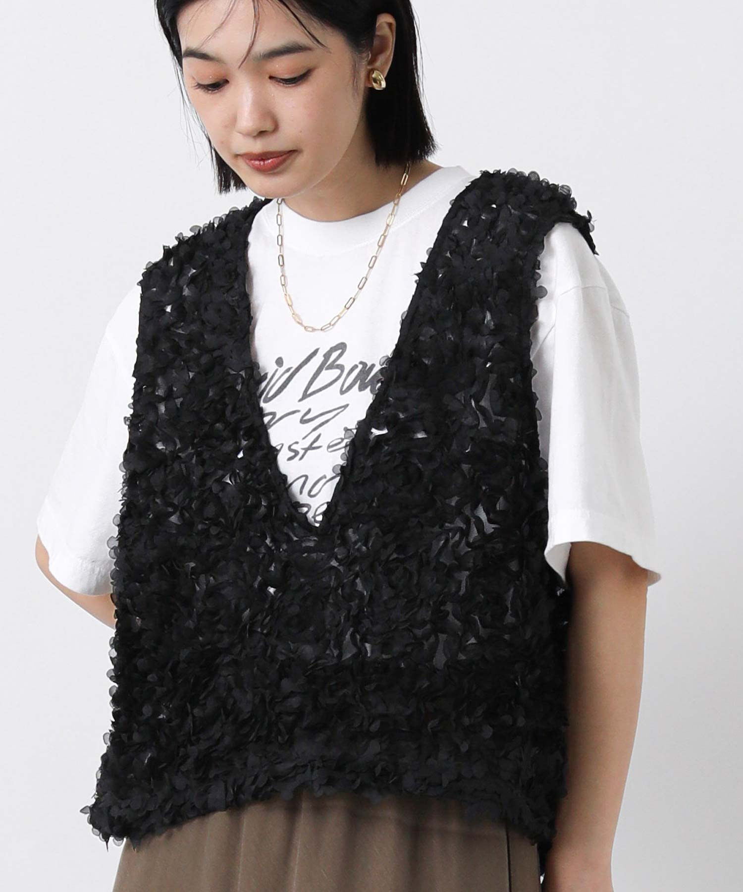 【新品未使用】2026SS Maison de Dolce チュールレースベスト ALL ITEMS | maison de Dolce.