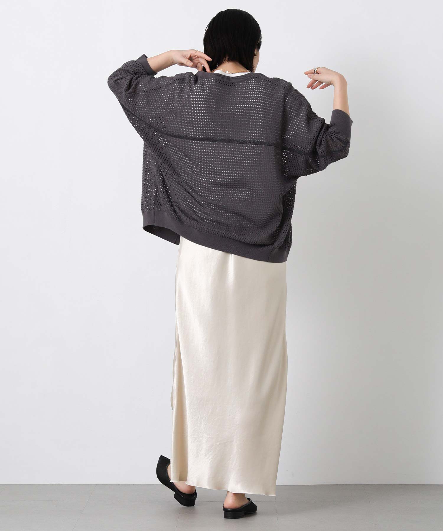 brilliant商品です Gready BrilliantメッシュドルマンVネックカーディガン | SEKIMIKI Online