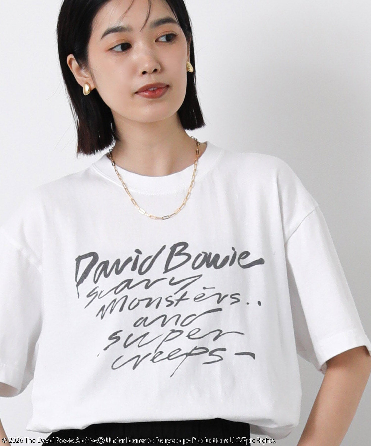 Gready BrilliantDavid Bowie手書きTシャツ | SEKIMIKI Online