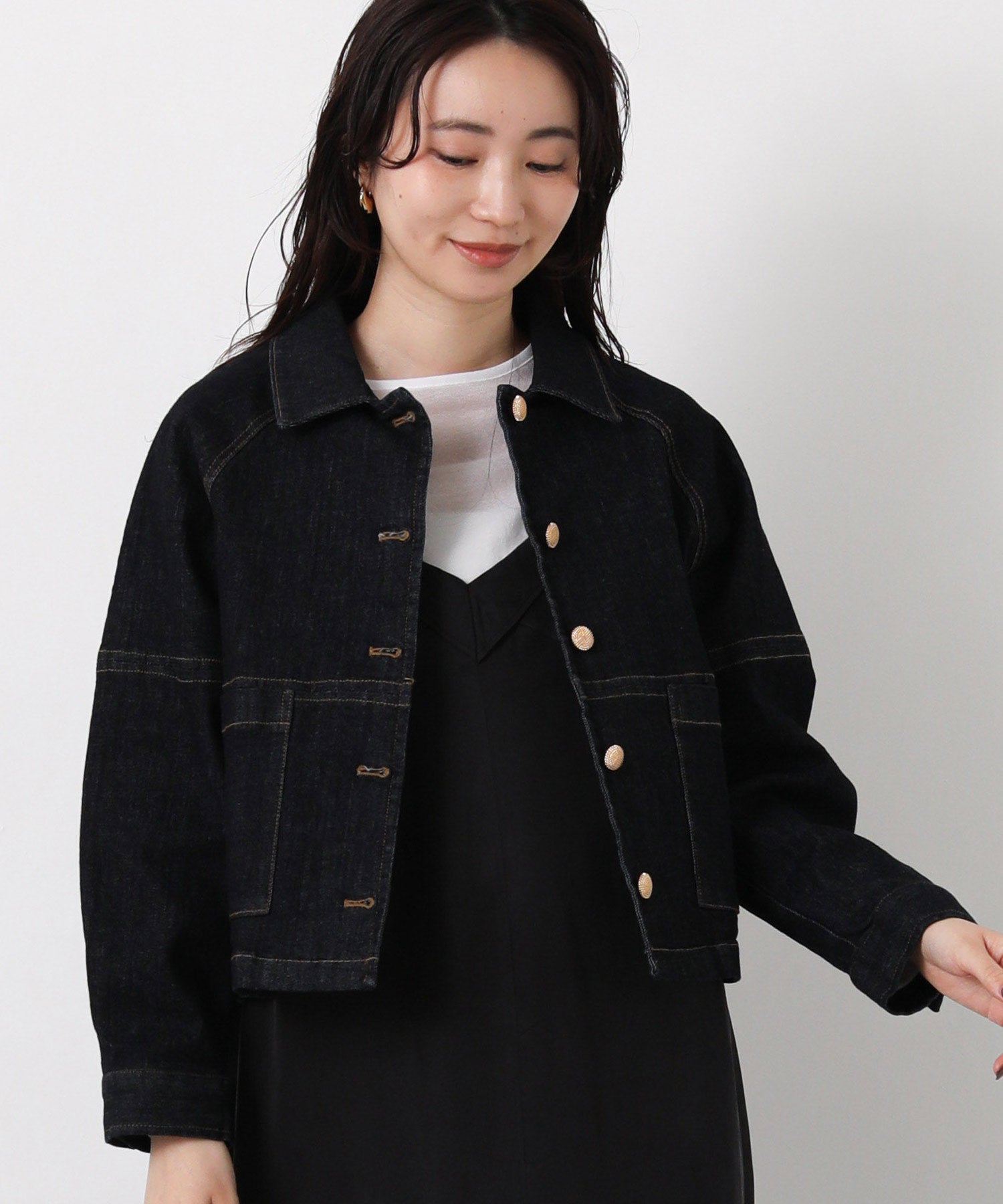 Gready Brilliant衿付ストレッチデニムジャケット | SEKIMIKI Online Gready Brilliant衿付ストレッチデニムジャケット | SEKIMIKI Online